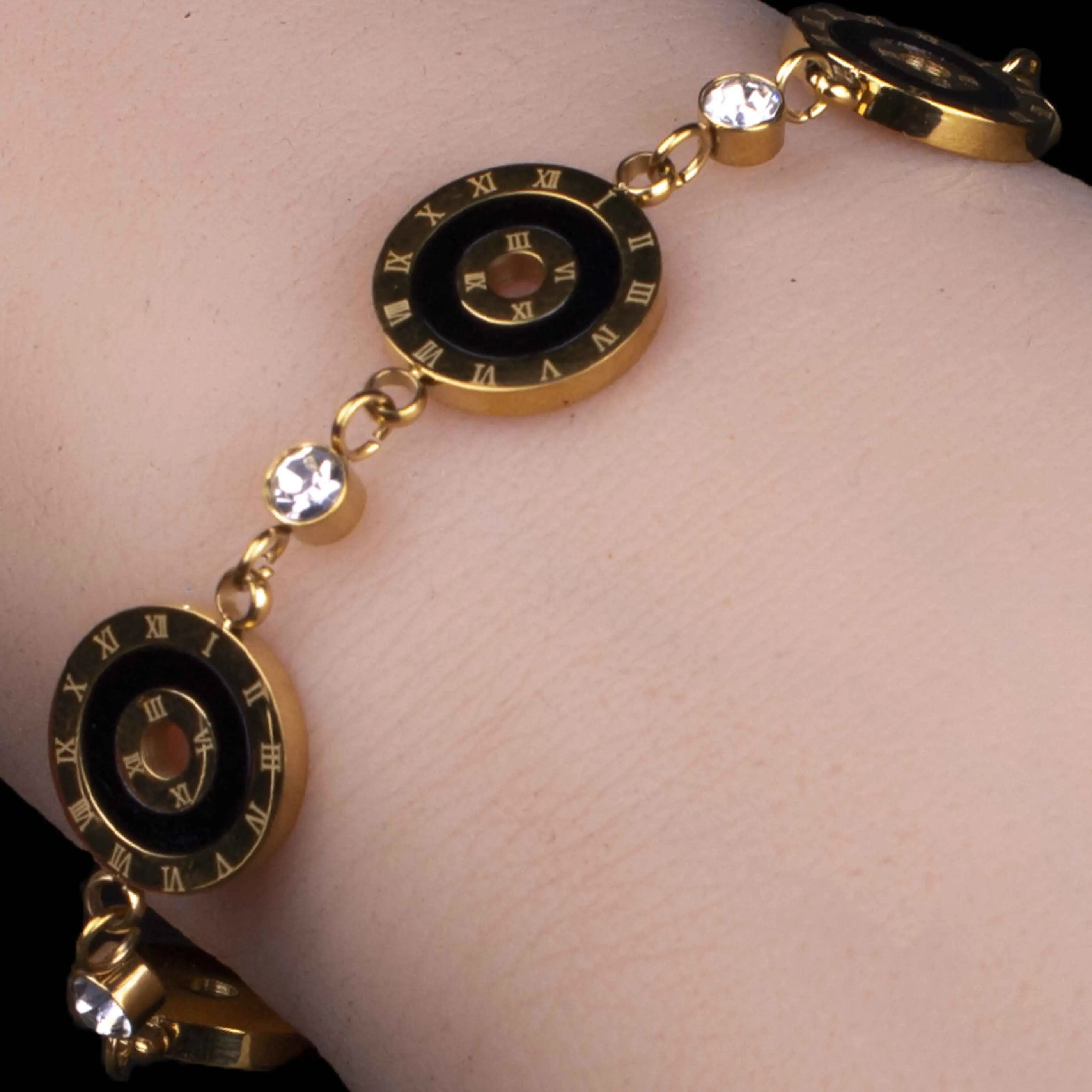 Vintage Roman Dial Charm Bracelet