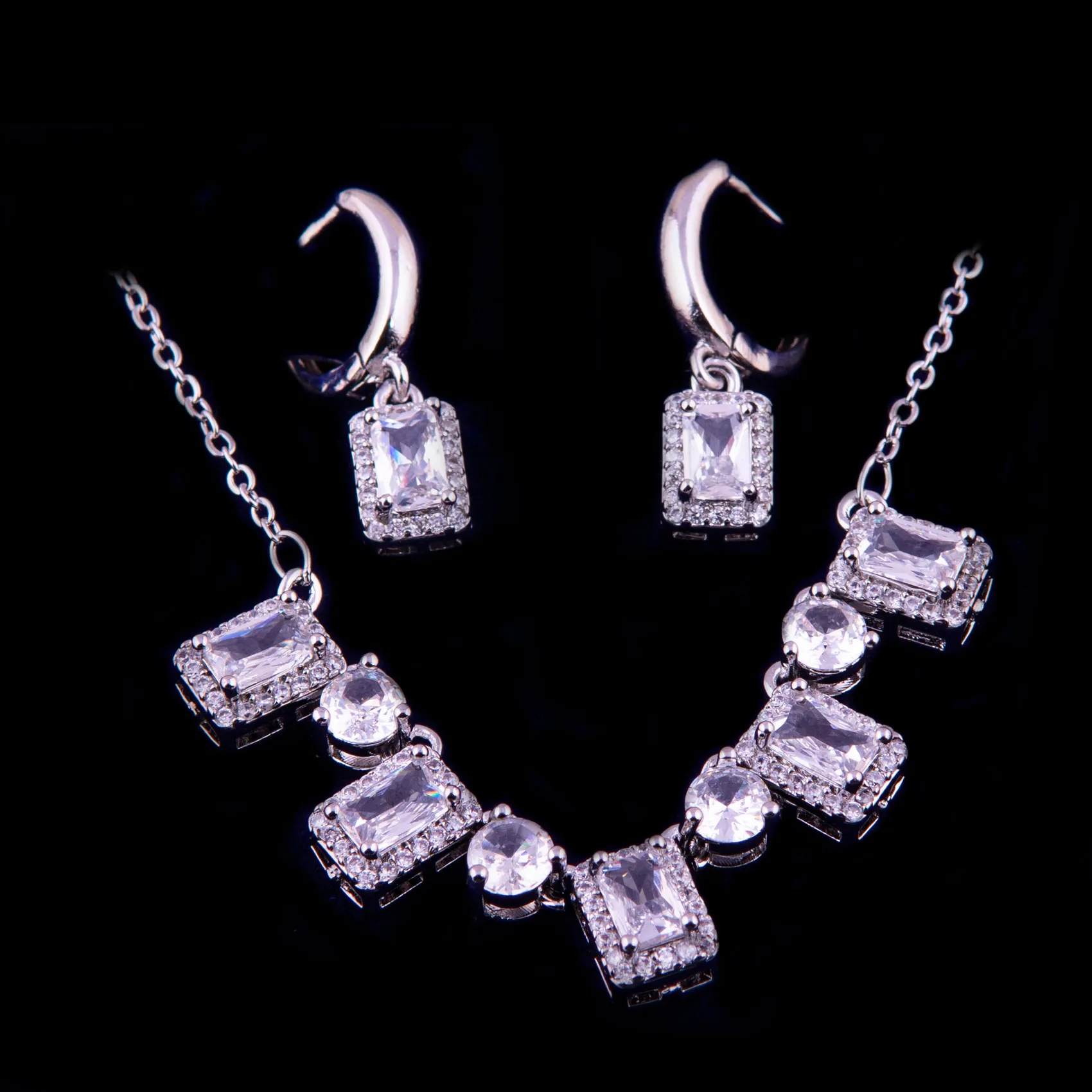 American Diamond Necklace Jewelry Set
