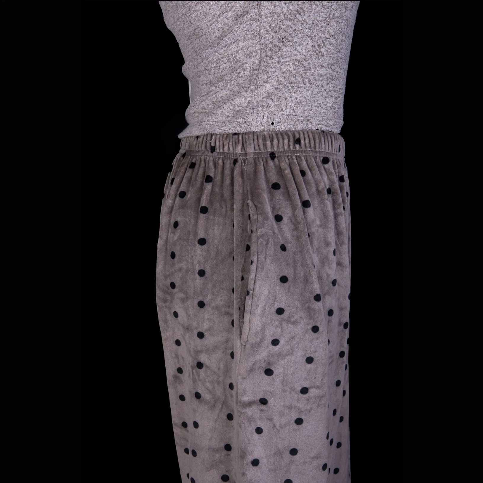 Velour Polka Dot Pajama Set