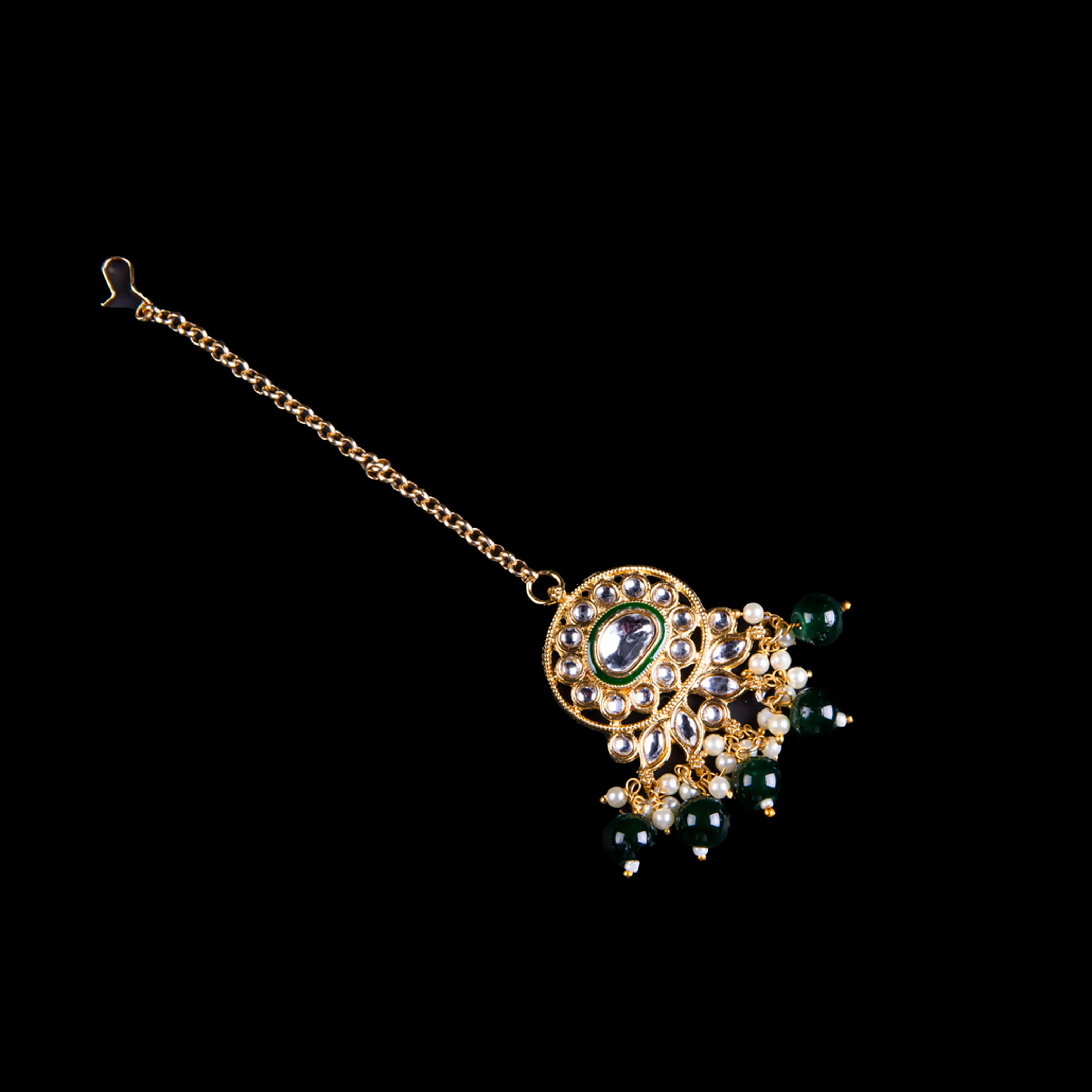 Royal Emerald Kundan Bridal Set
