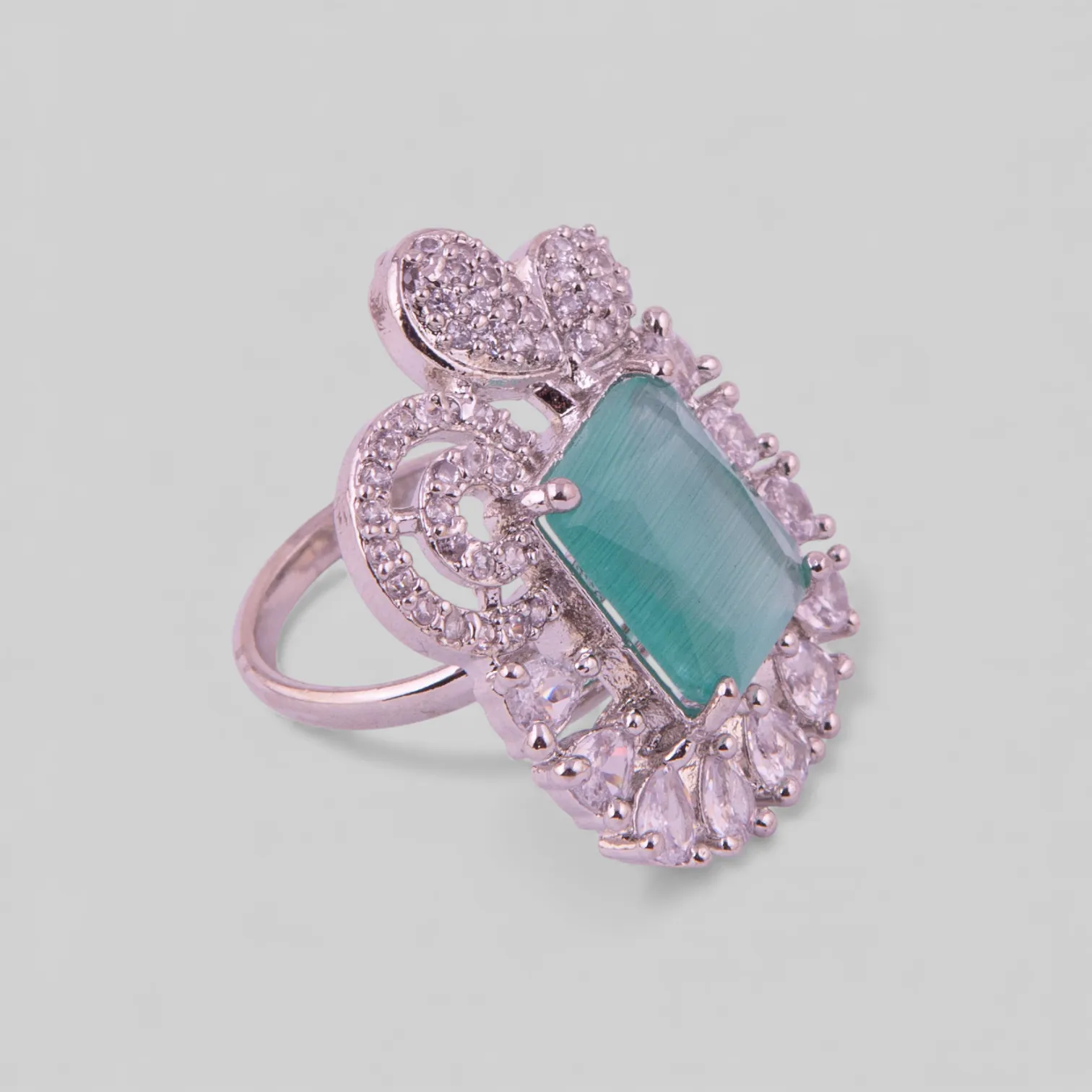 Sterling Silver Mint Stone Ring