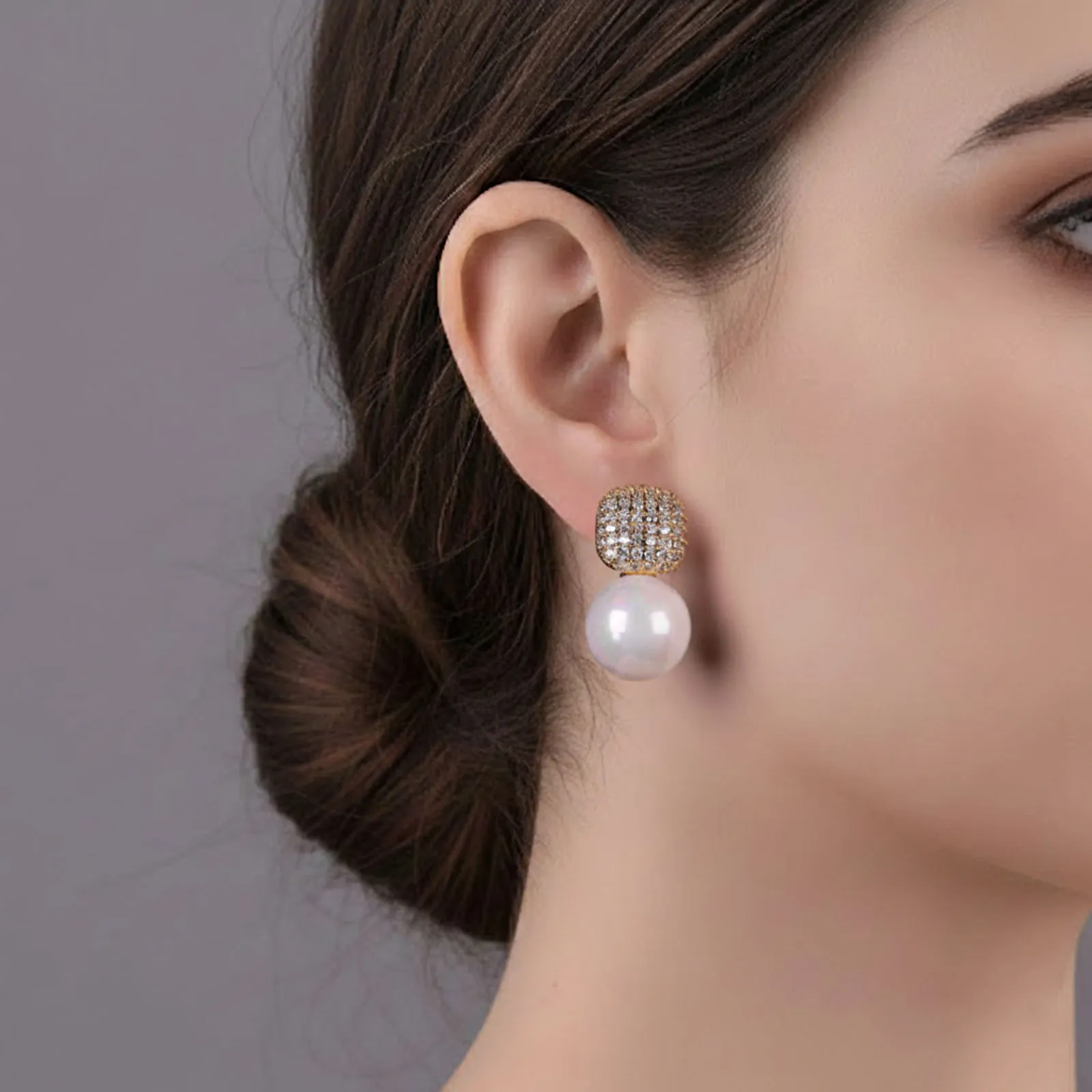 Vintage Square Earrings Tops