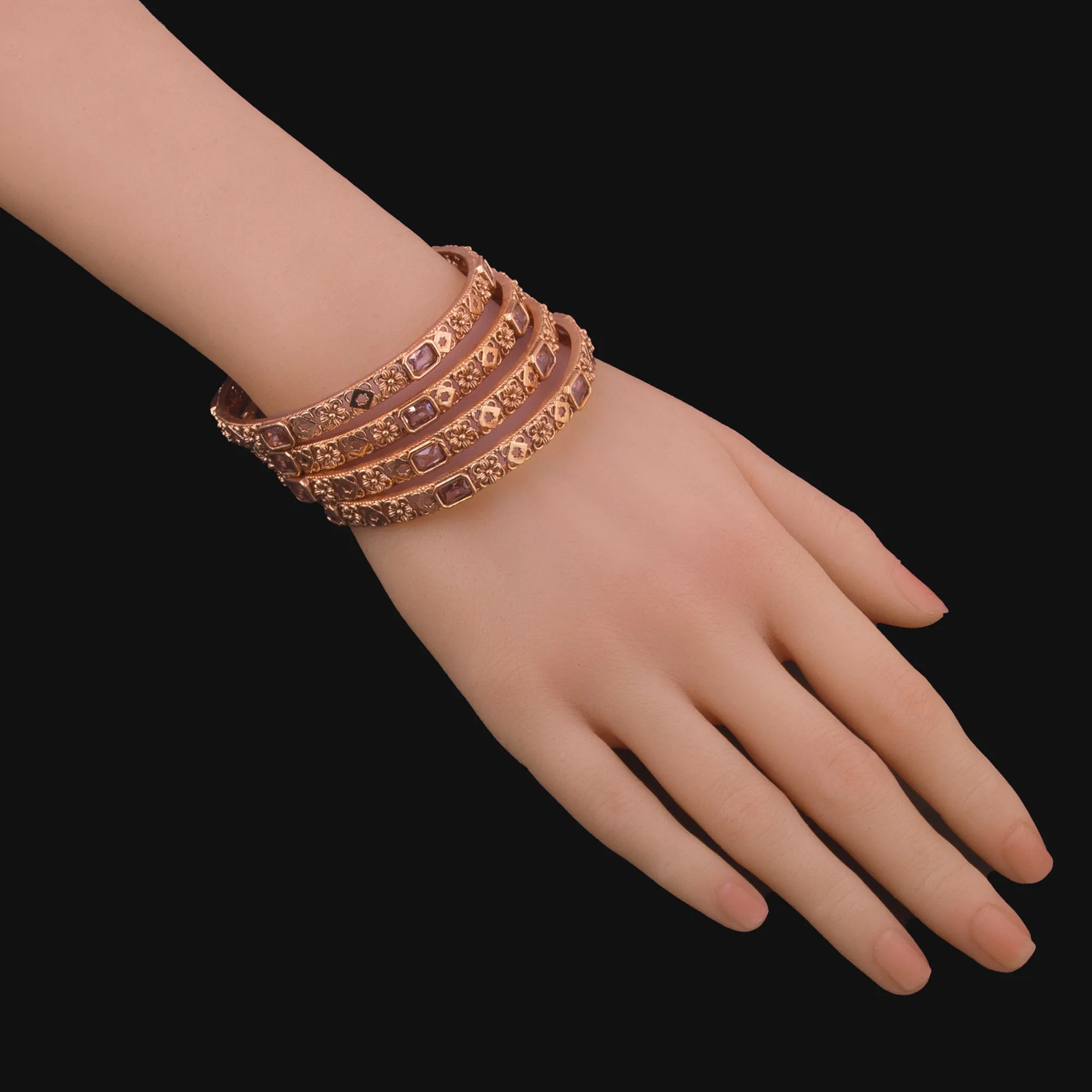 Kundan Polki Stone Bangles