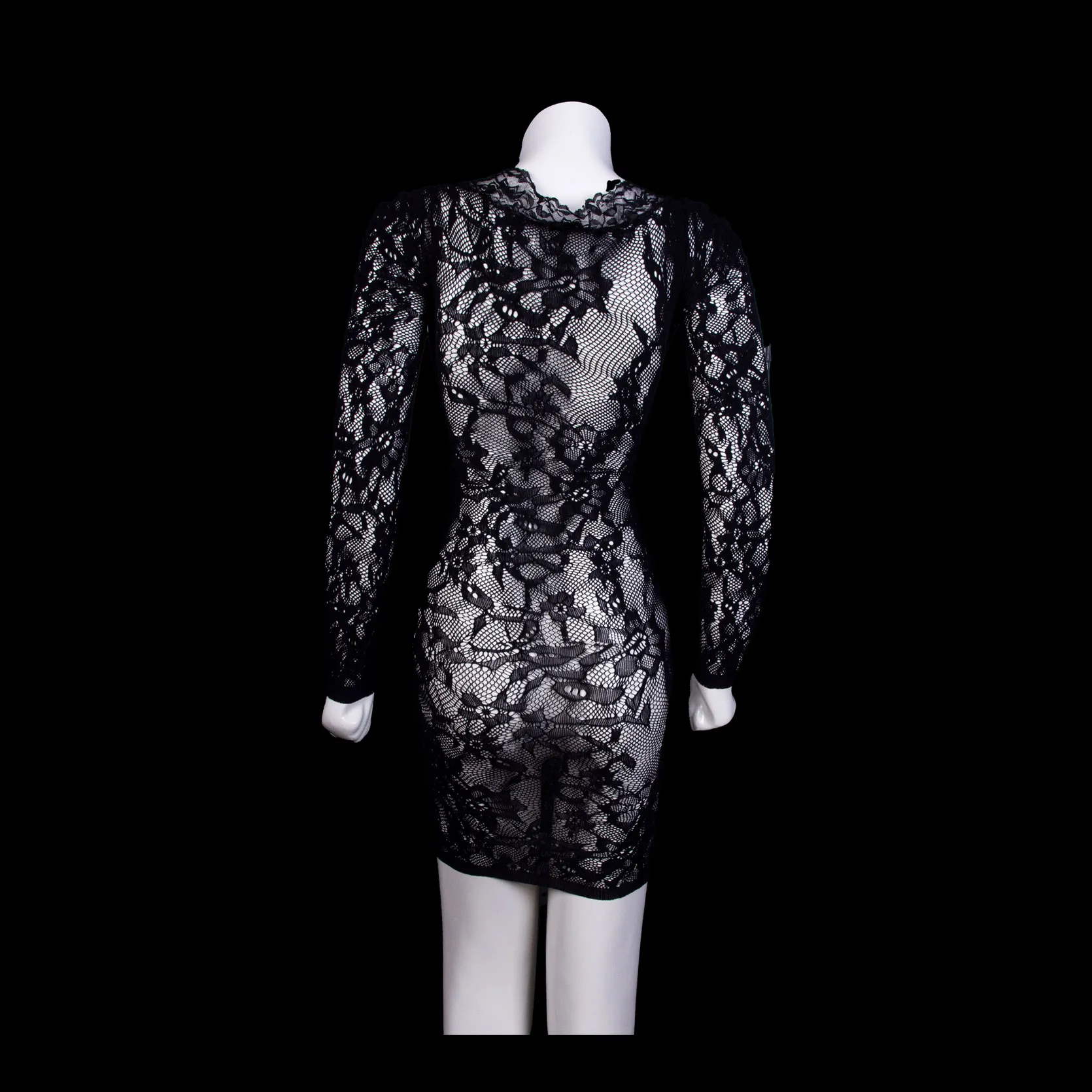 Black Floral Lace Stockings