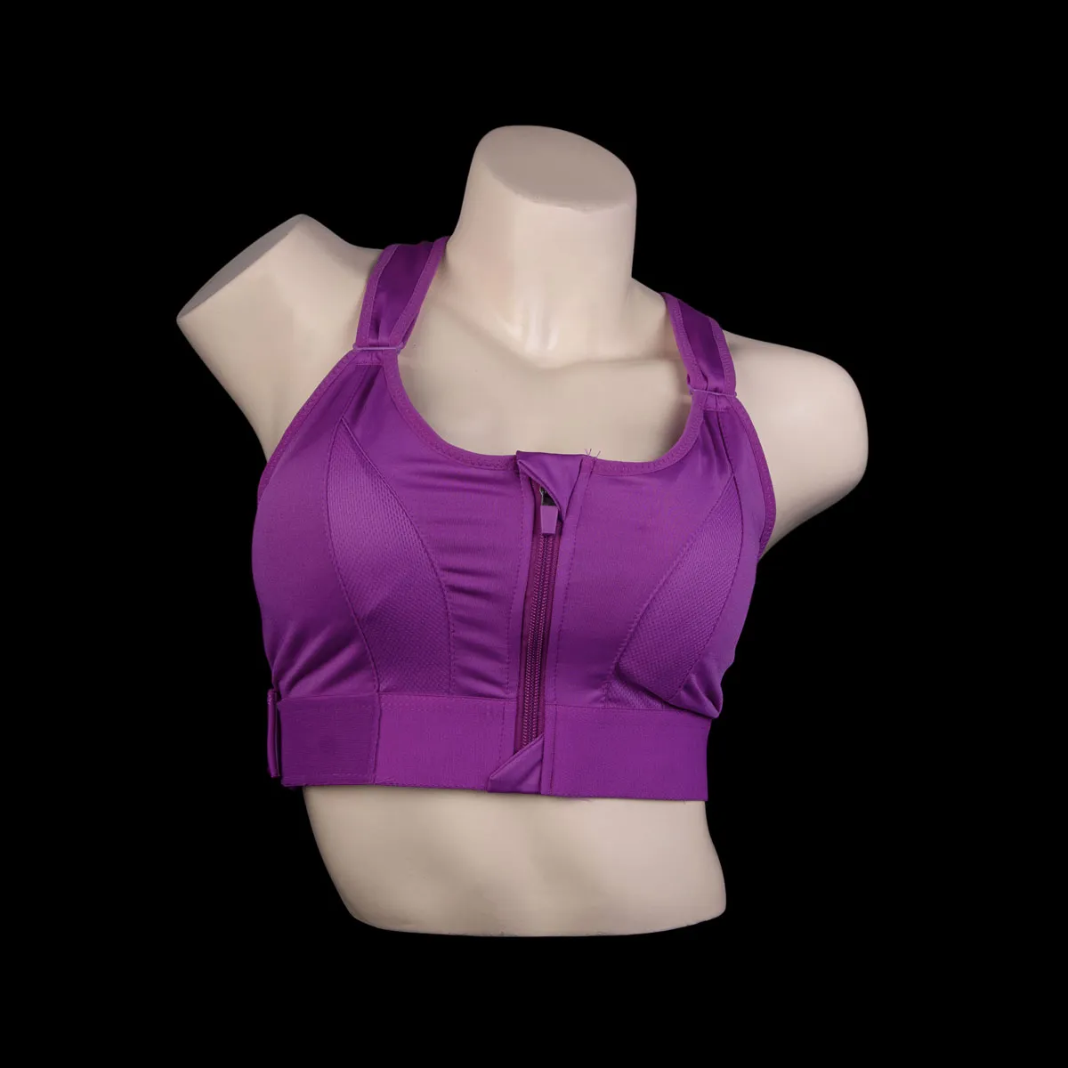 Zip Front Sports Bra