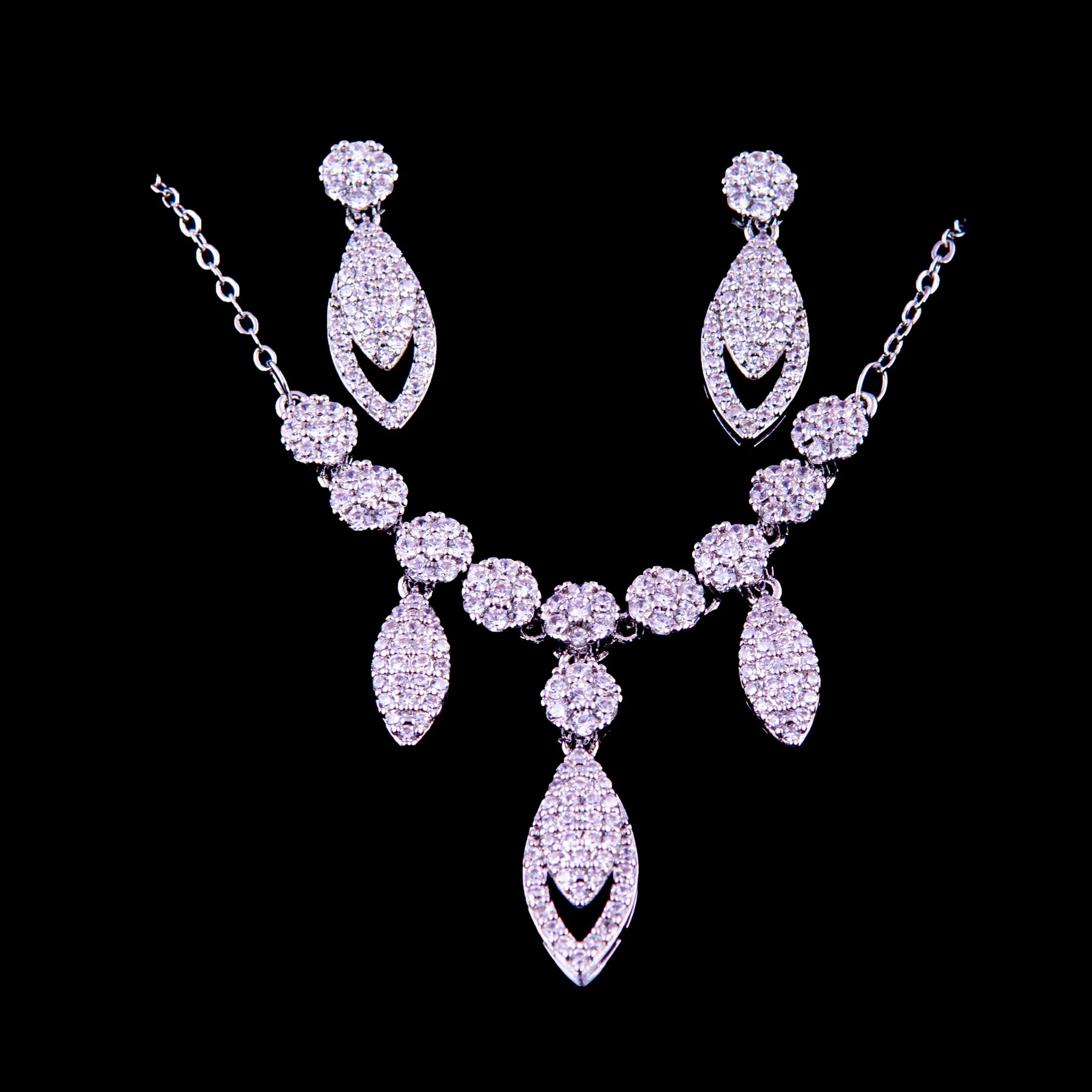 Sterling Silver Necklace Earring Jewelry Set