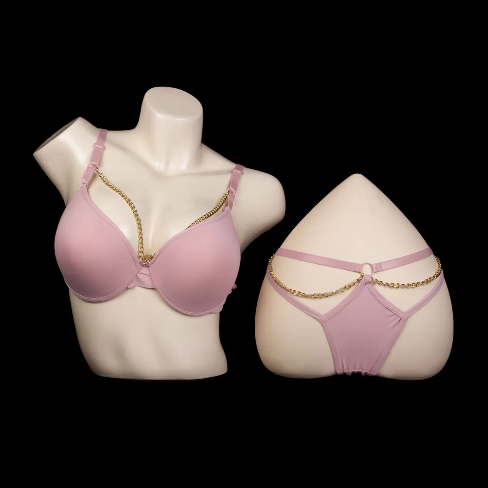 Push Up Padded Chain Bra Set