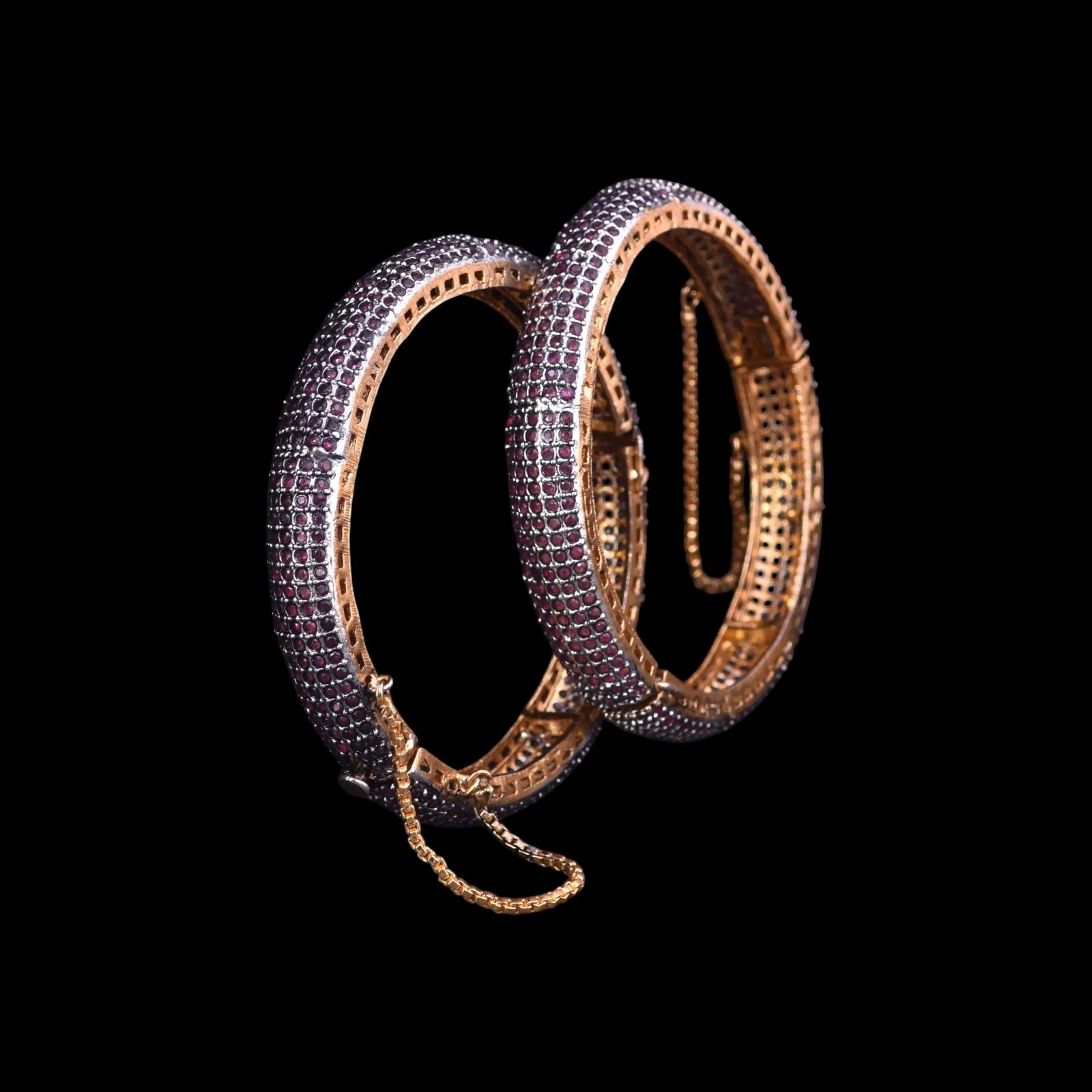 2 Pcs Silver Bangles Pair