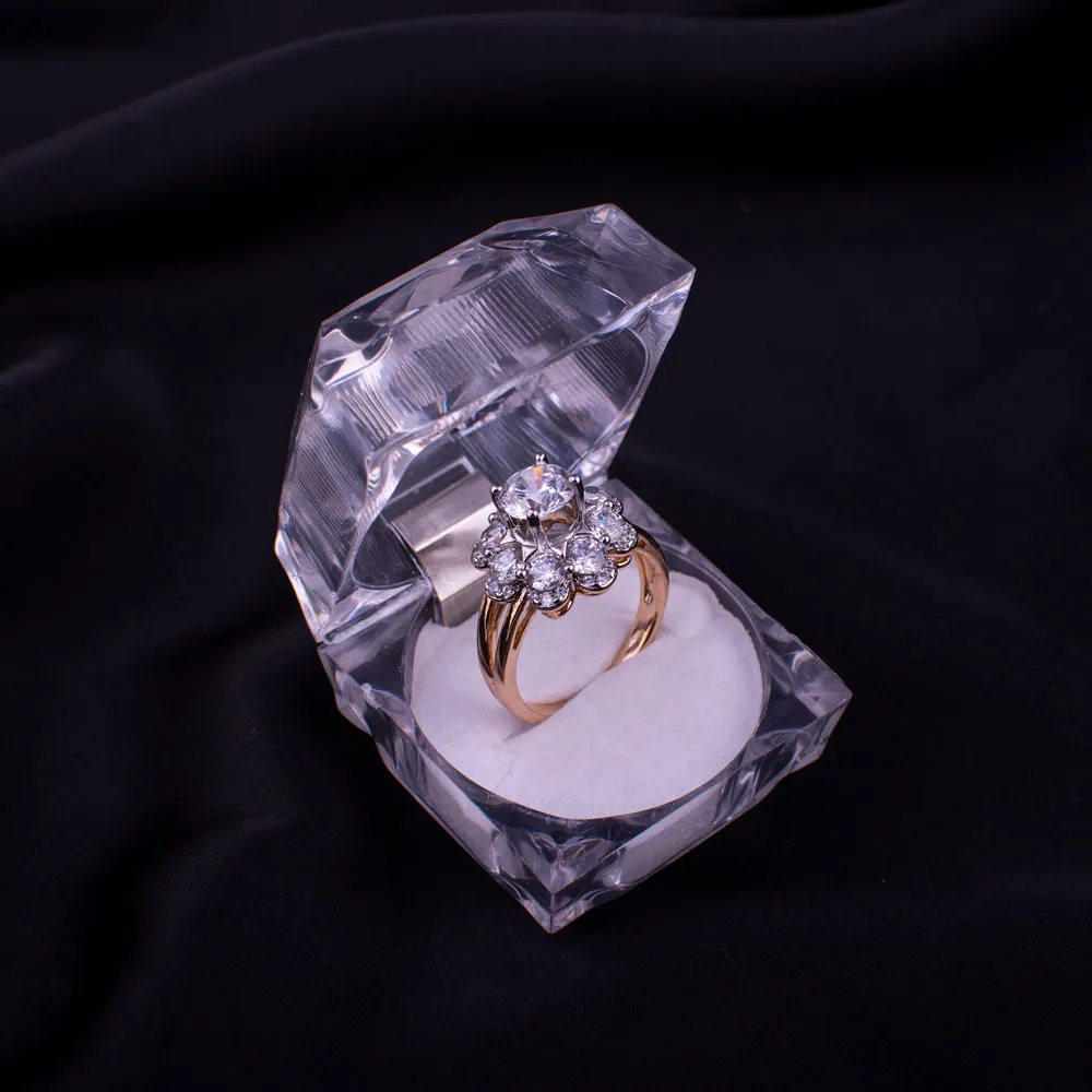 Floral Shaped Custer Ring