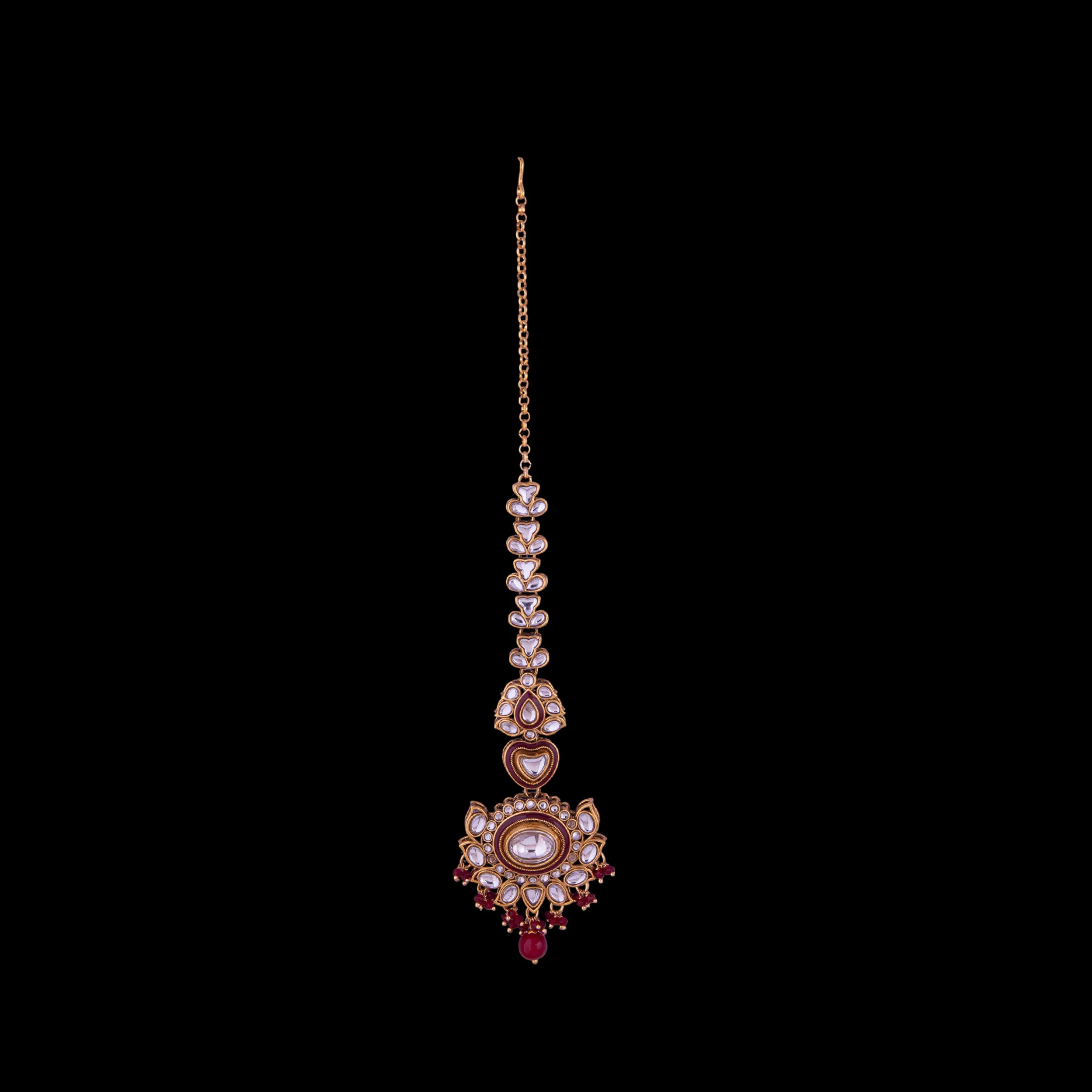 Kundan Maang Tikka Earrings Set