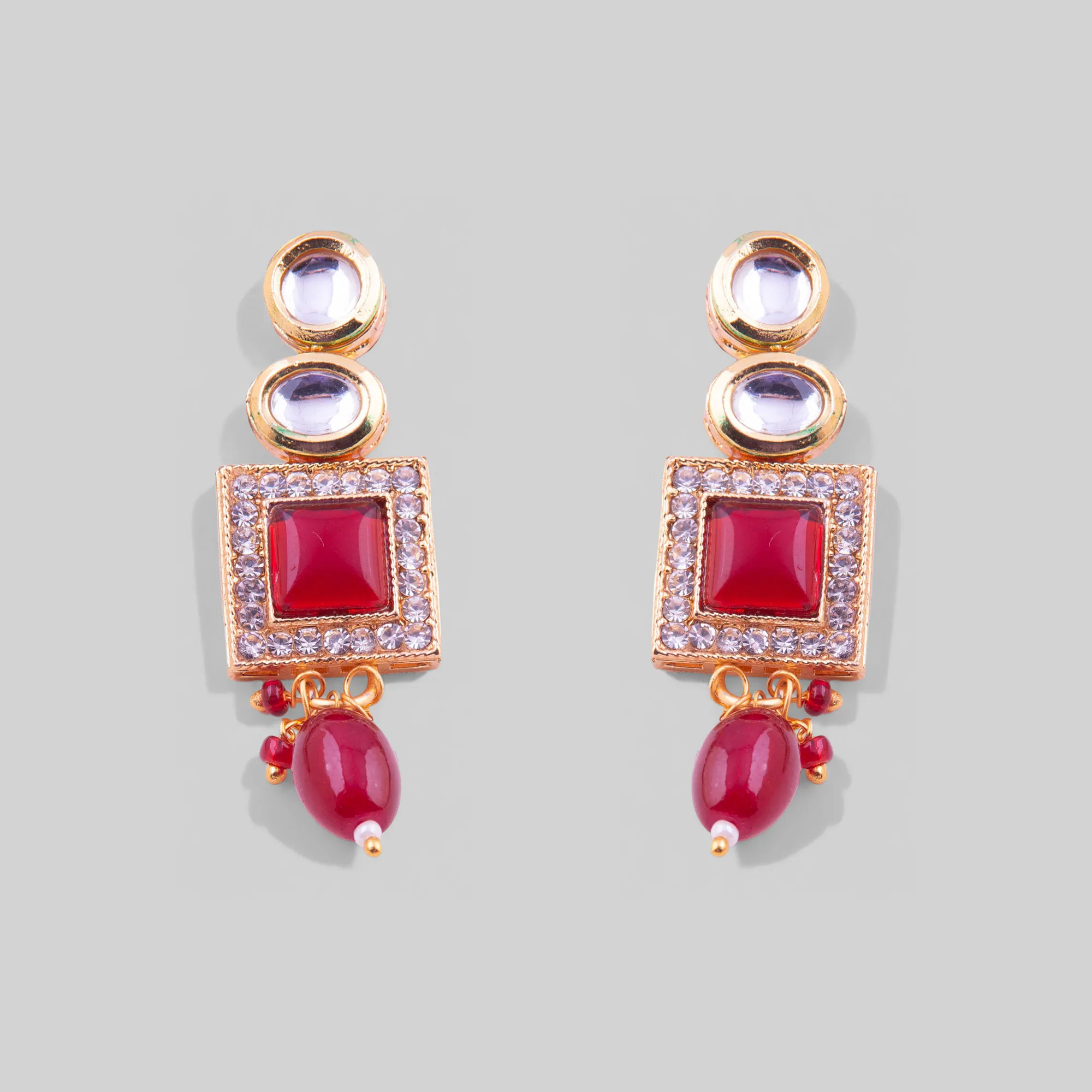 Ruby Accent Kundan Choker Necklace Set