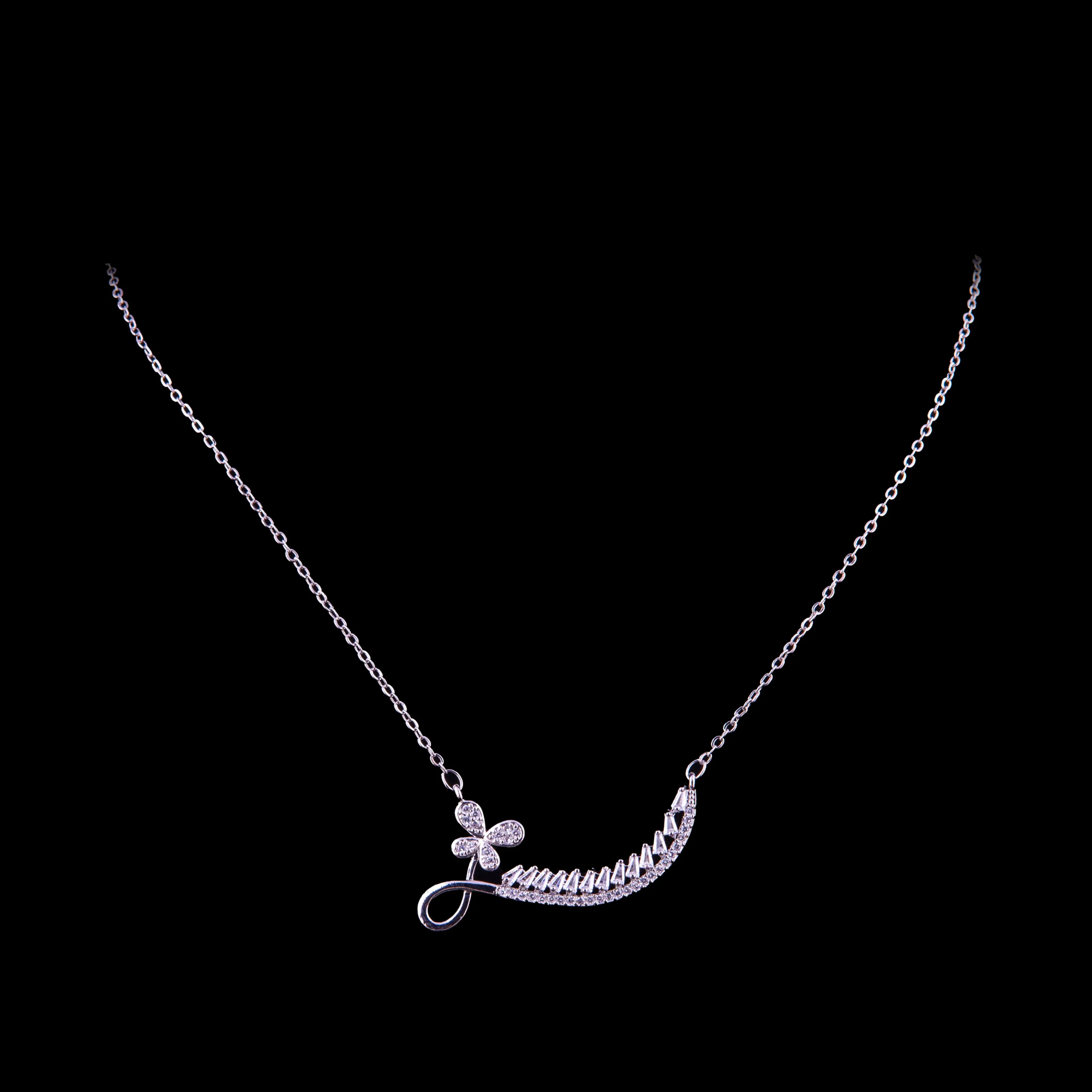 Floral Motif Necklace & Earring Jewelry set