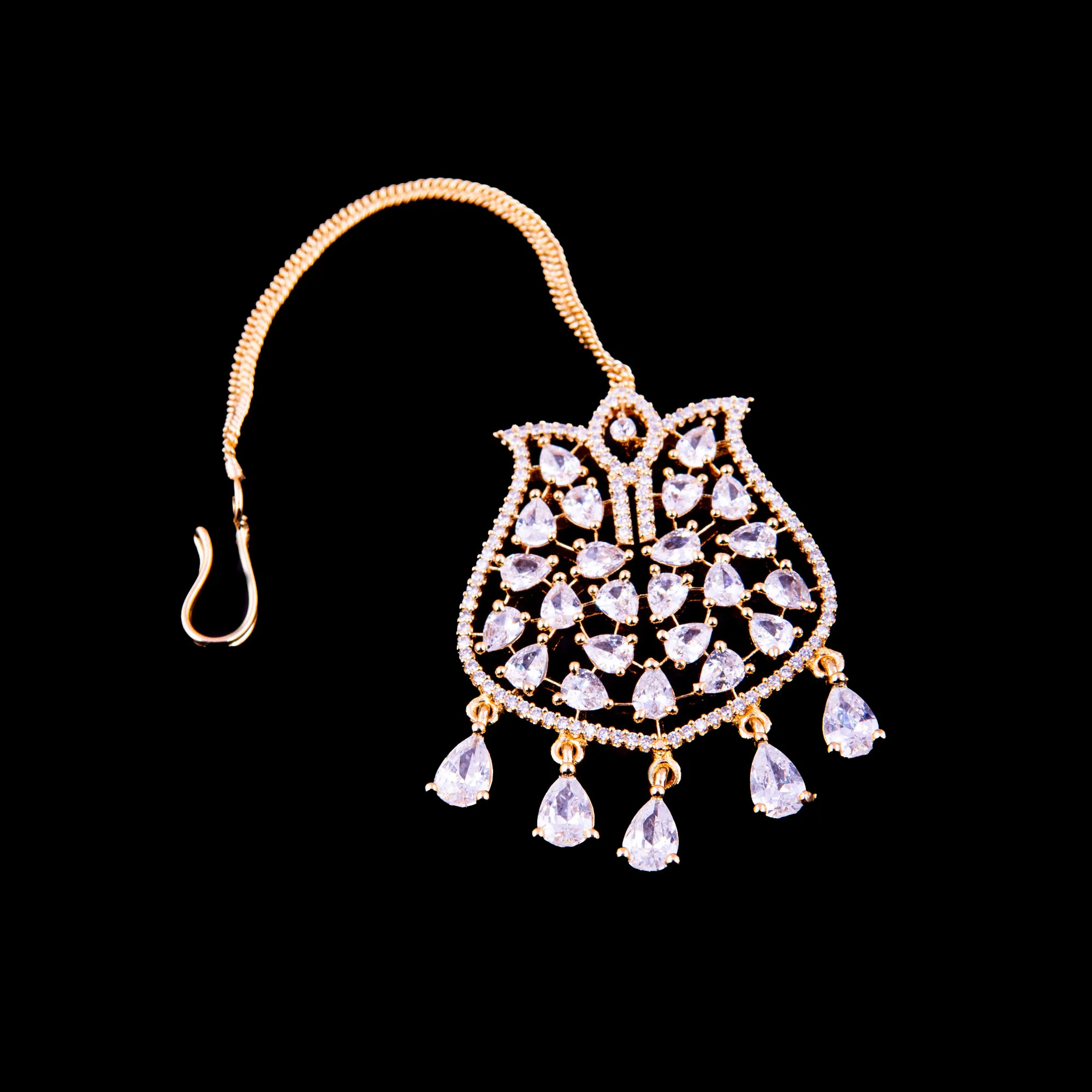 Gold Plated Cubic Zirconia Bridal Jewellery Set