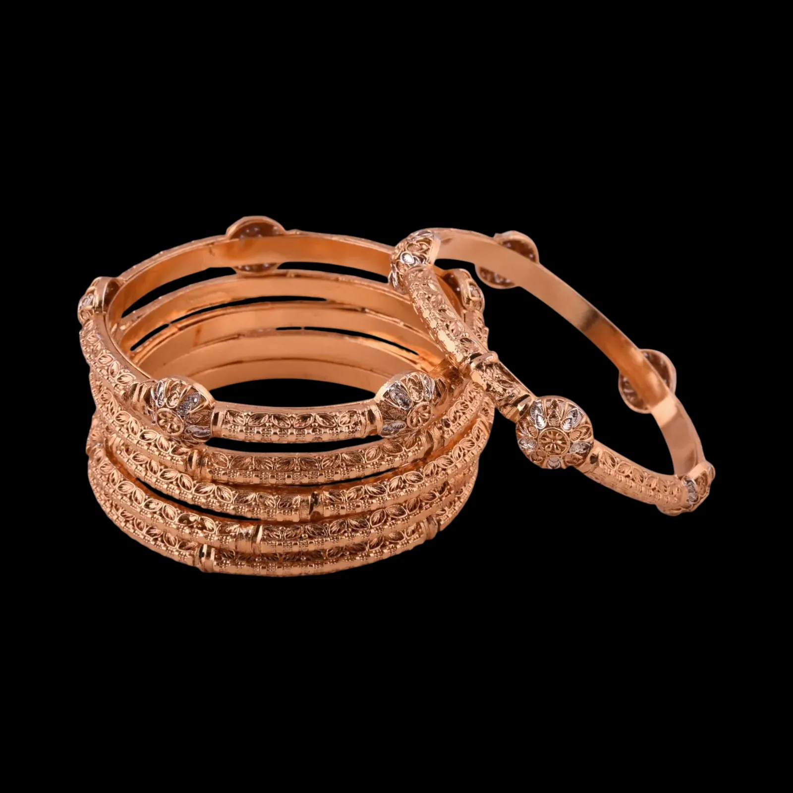 Zircon Stones Bangles Set