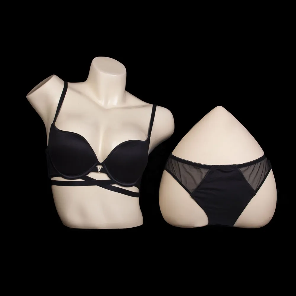 Black Wired Padded Bra Panty Set