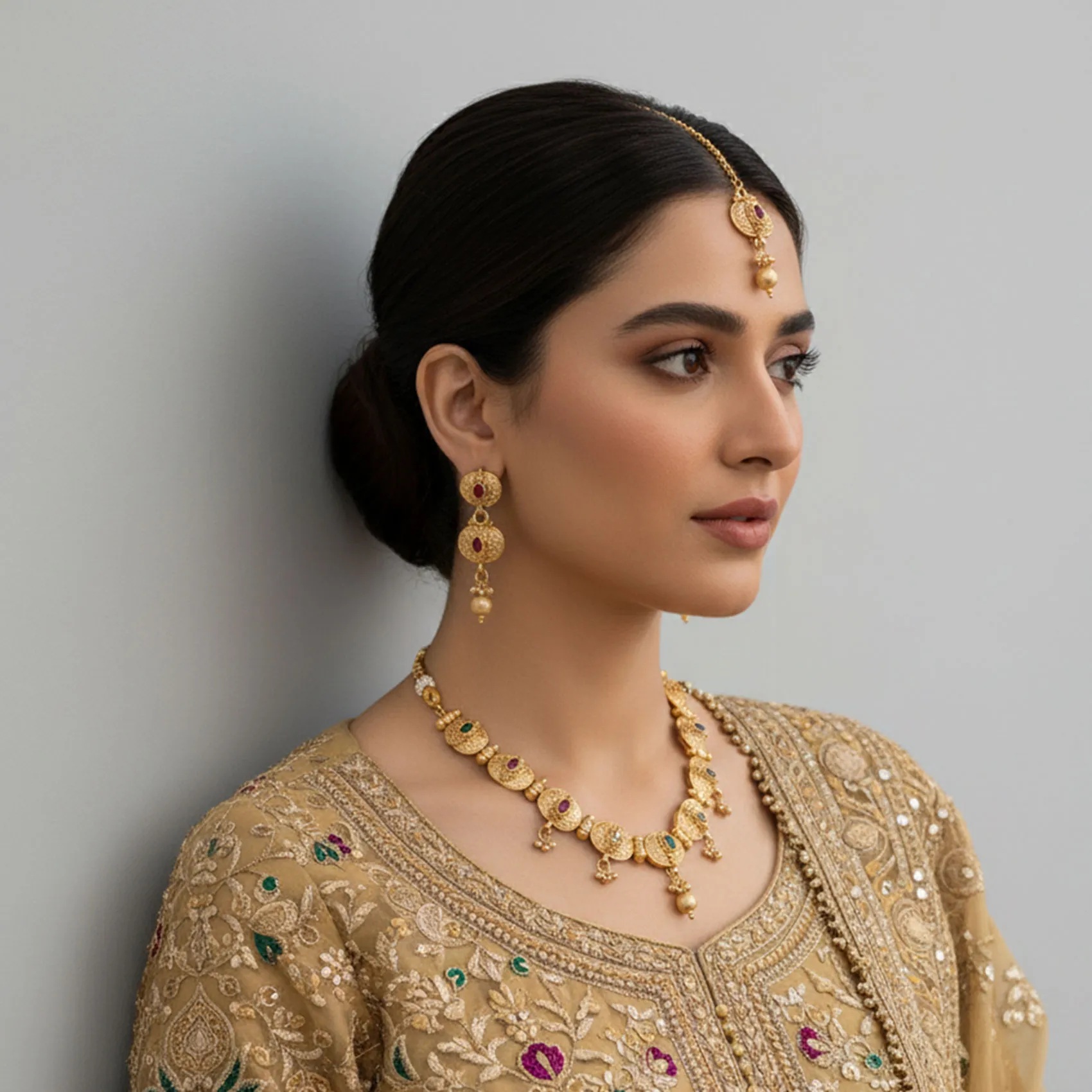 Traditional Kundan Jewelry Set