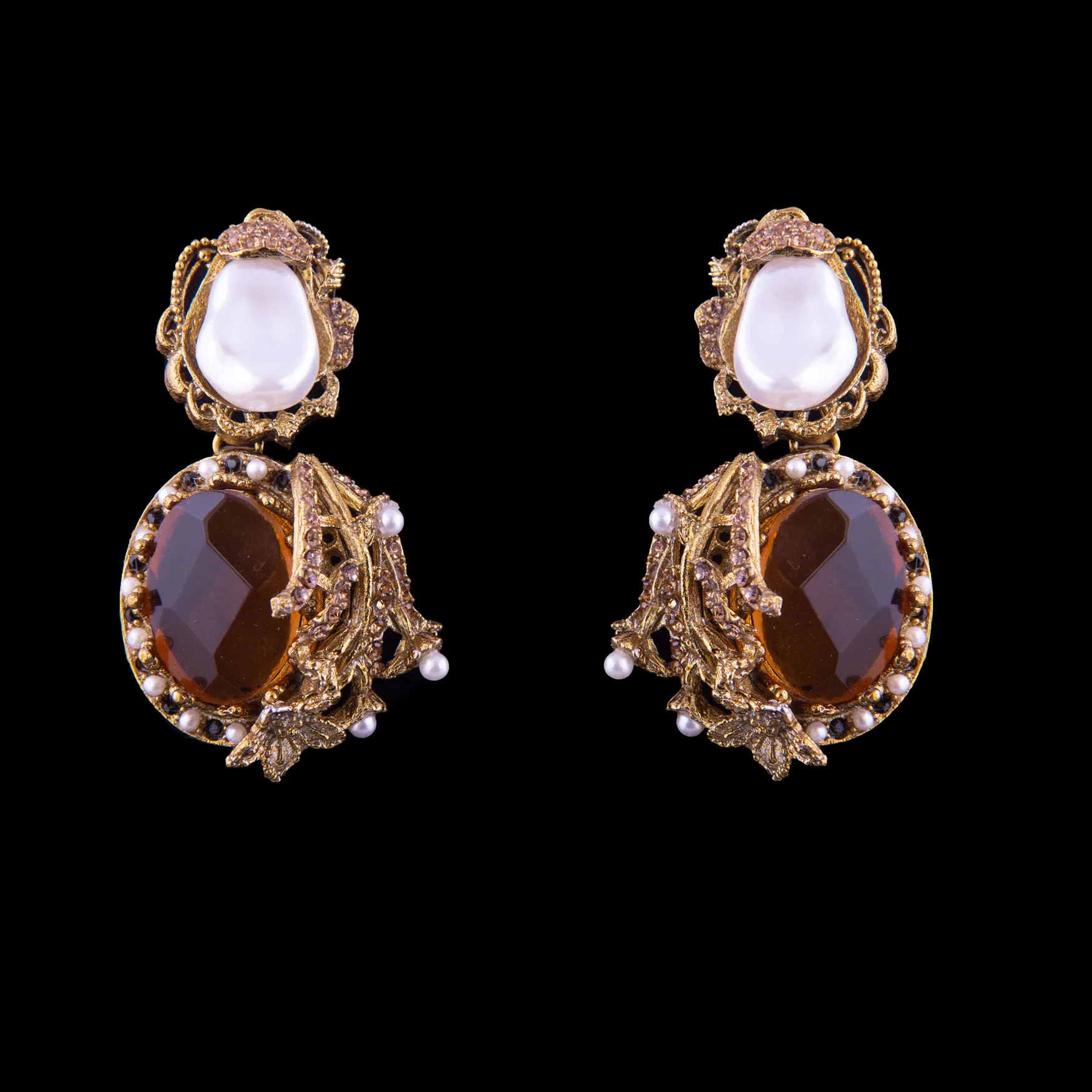 Traditional Antique Indian Gold Plated Jewelry Set