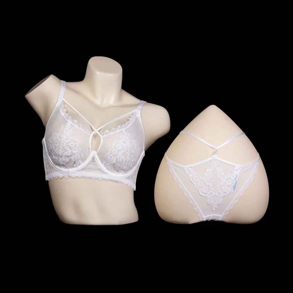 Transparent Lace Bra Set