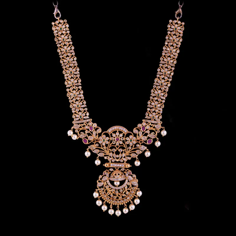 Antique Gold Indian Necklace Mala Set