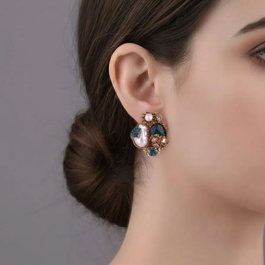 Antique Handmade Pearl Earrings