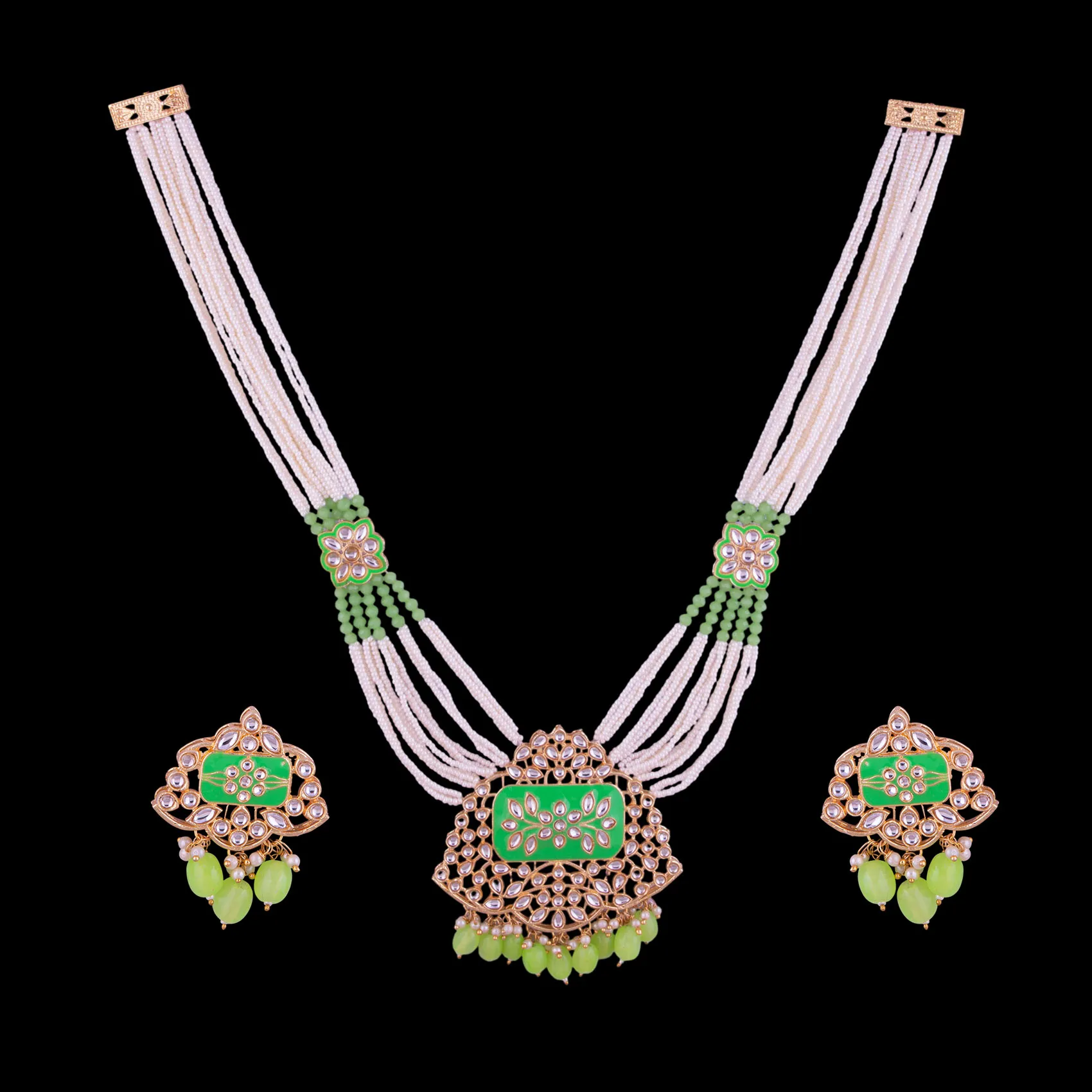 Kundan Pearl Rani Mala Set