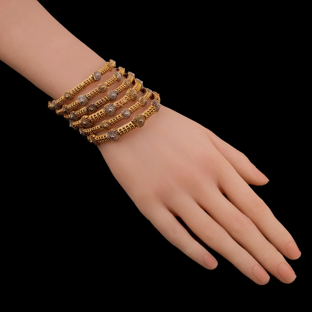 Golden Finish Bangles Set 945