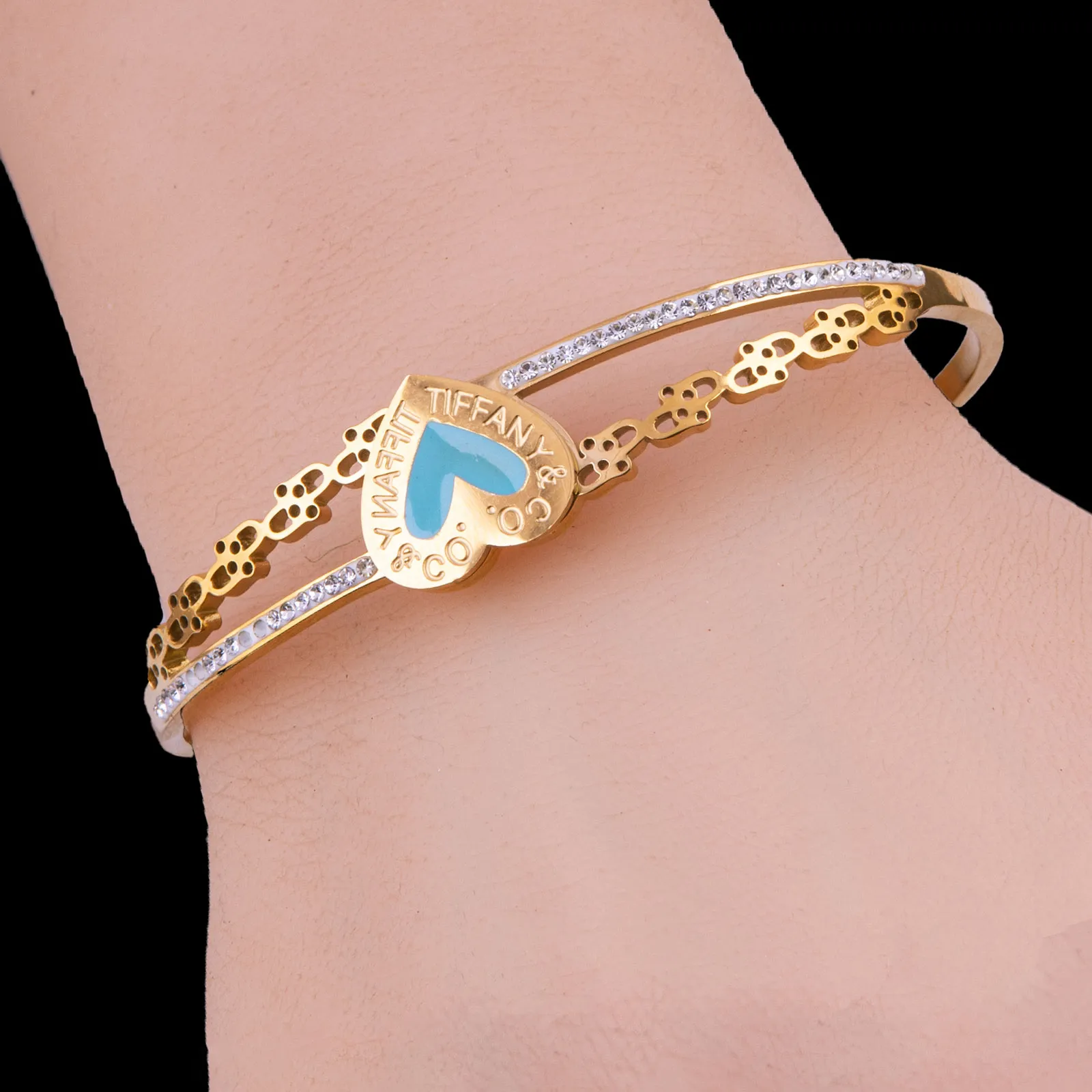 Tiffany Heart Shaped Bangle Bracelet