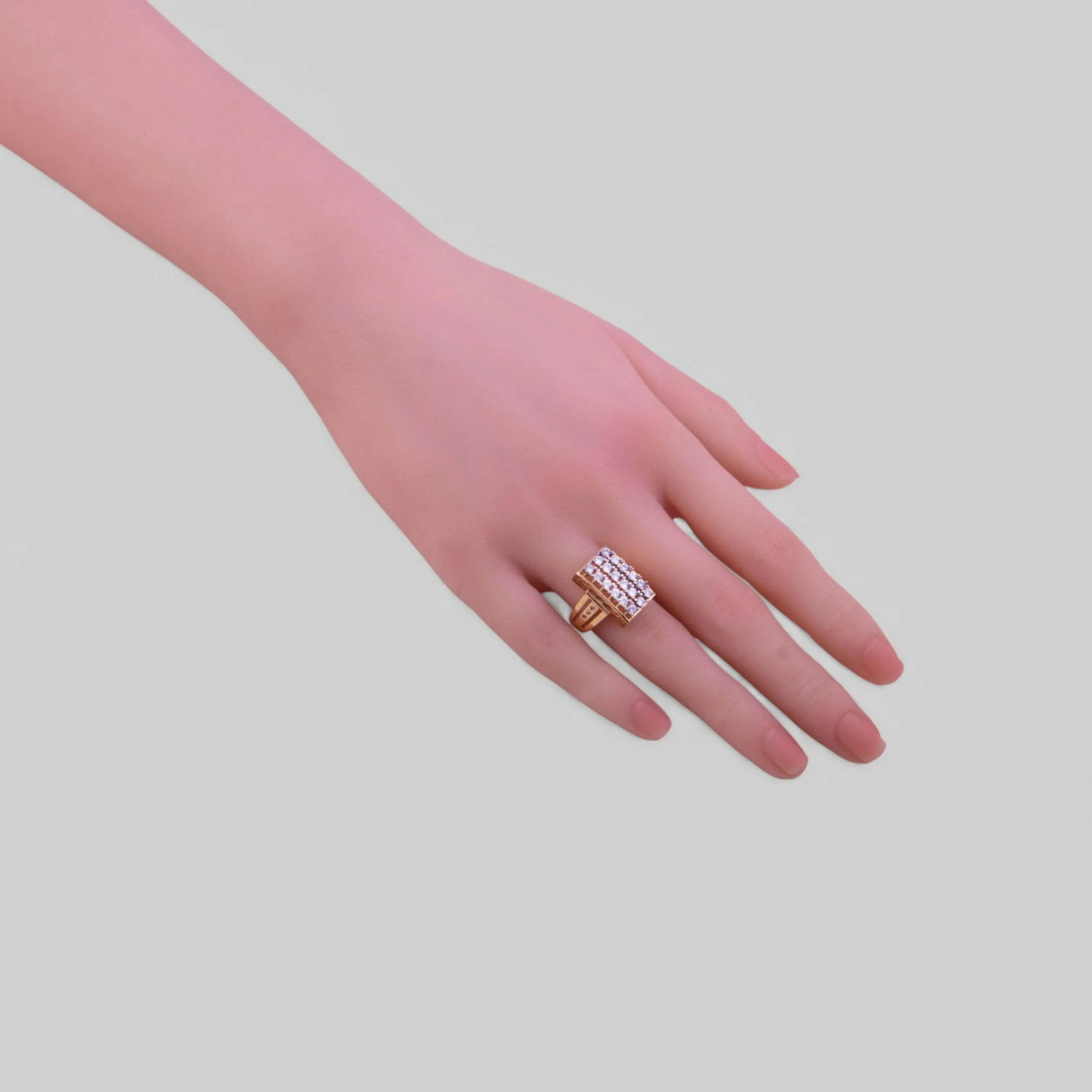 Gold Tone Edge Diamond 3in1 Pendant Set