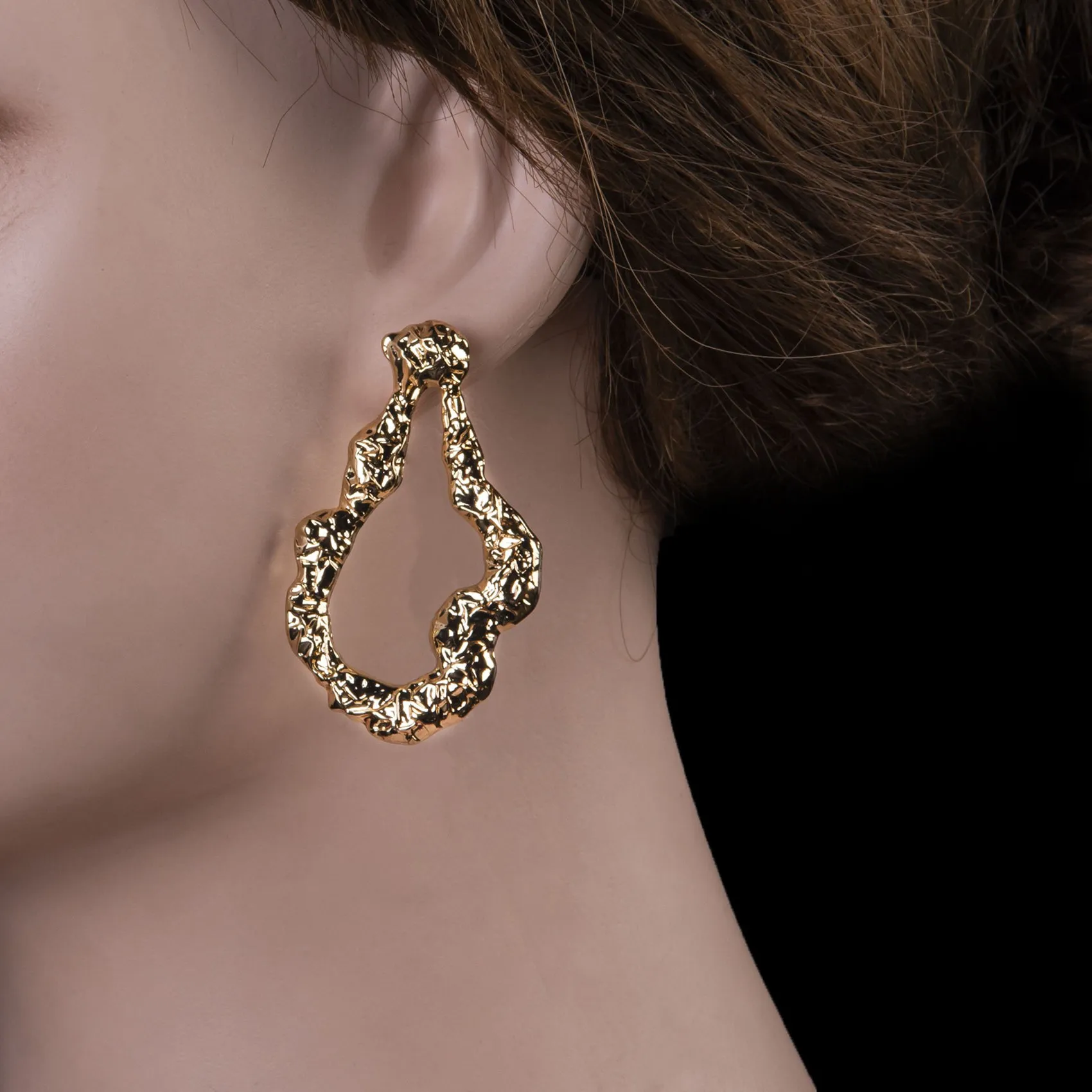 Melted Teardrop Tops Earrings