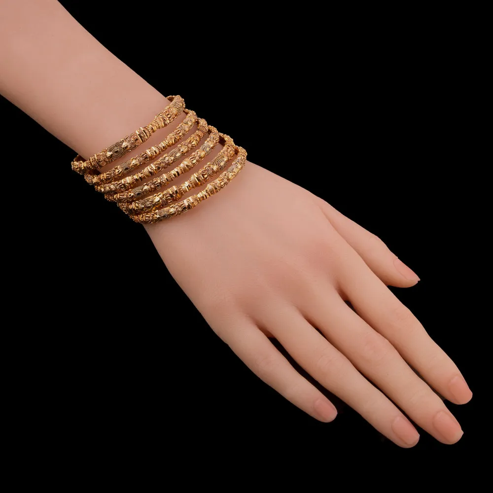Traditional Gold Plated Intricated Bangles