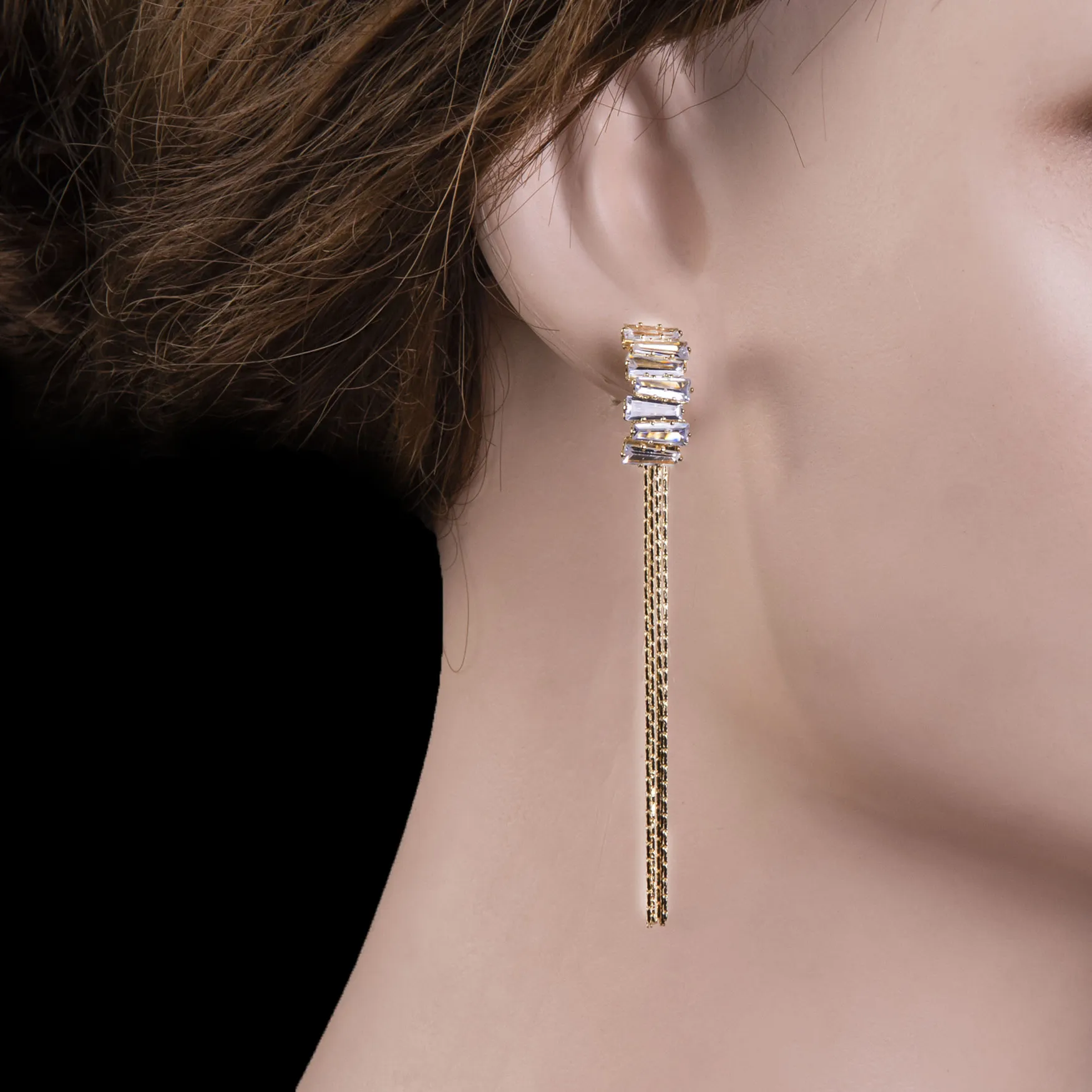 Chain Fringe Drop Earring