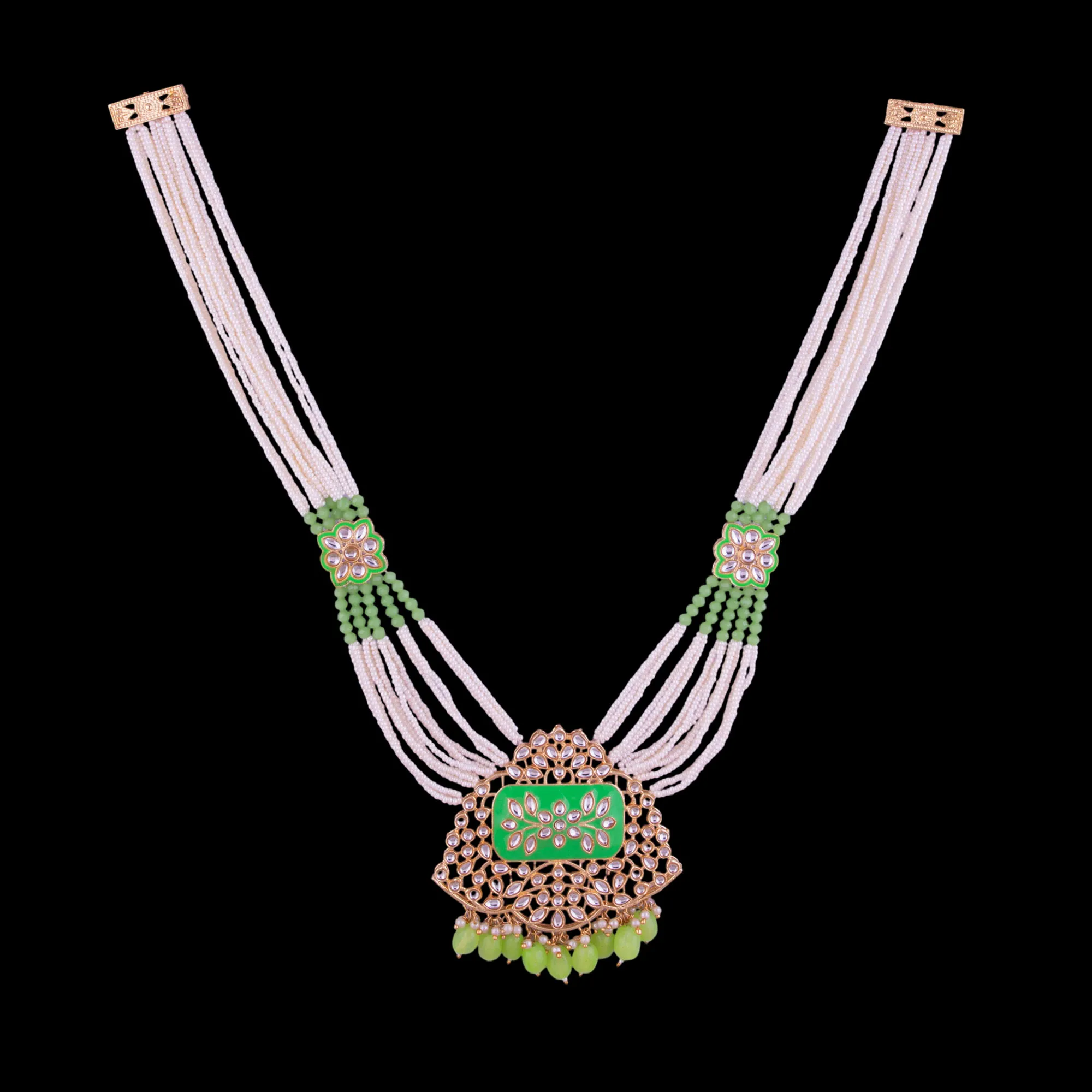 Kundan Pearl Rani Mala Set