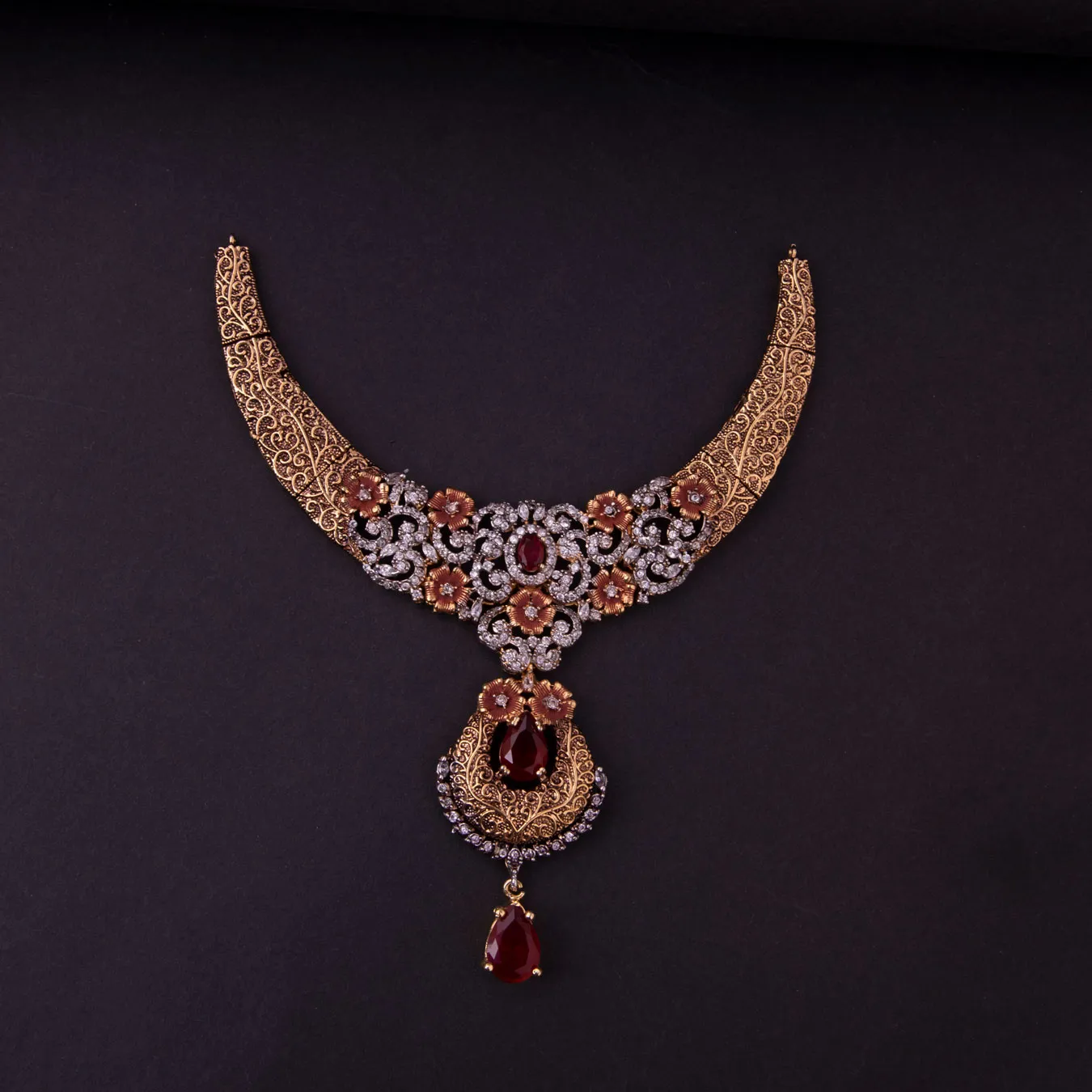 Festive Zircon Necklace Set