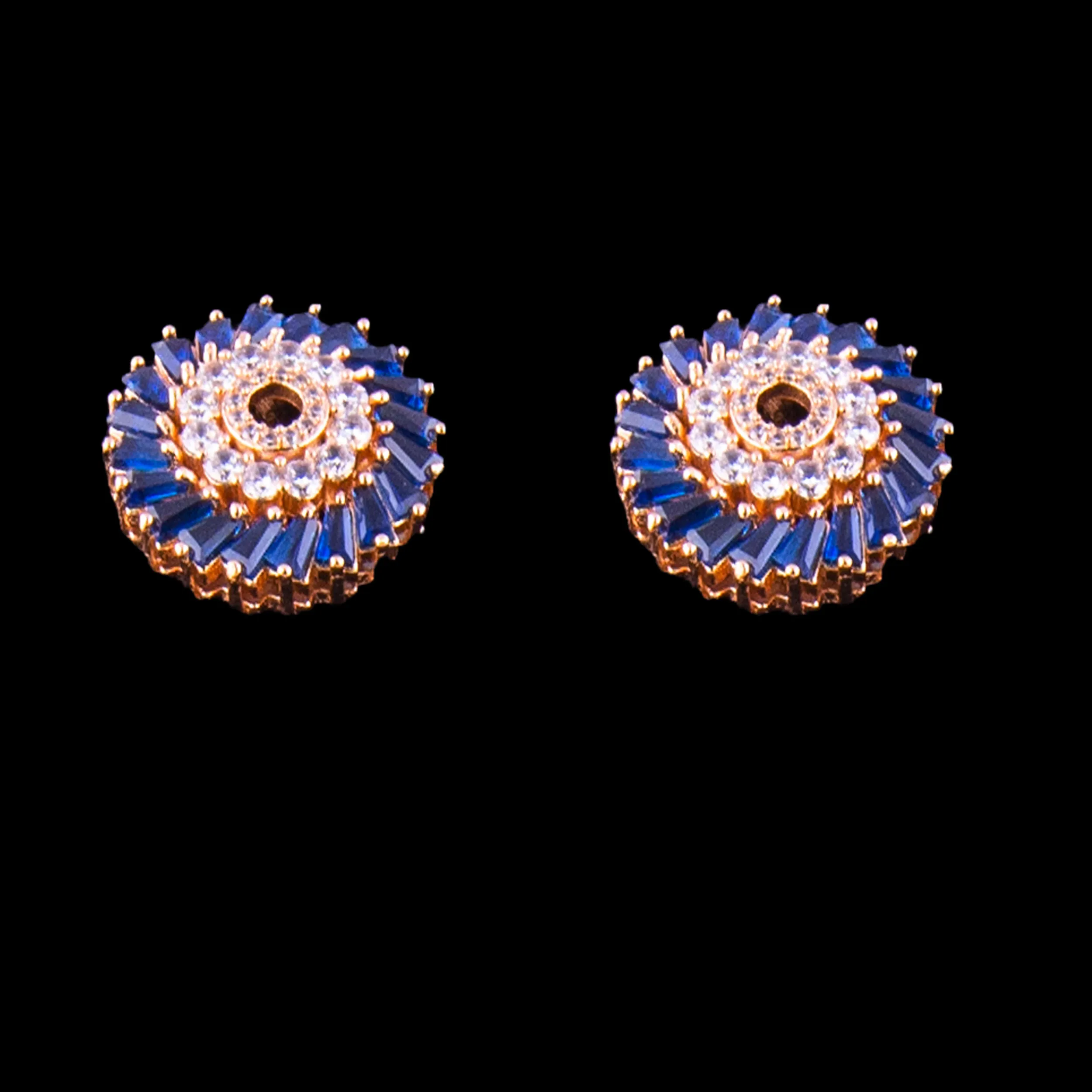 Blue Sapphire & Zirconia Pendant Necklace Set