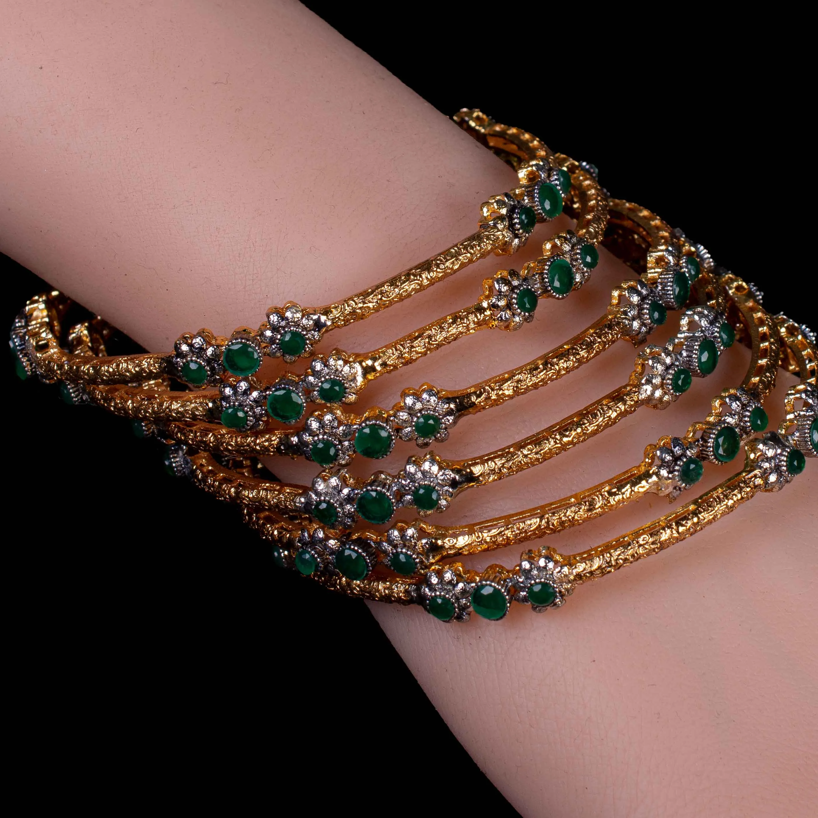 Gold Plated Bridal Bangles For Girls