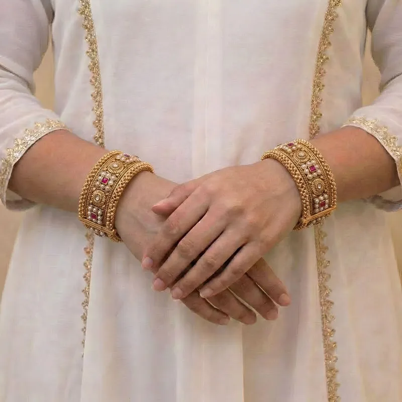 Openable Rajwadi Temple Kada Bangles Pair