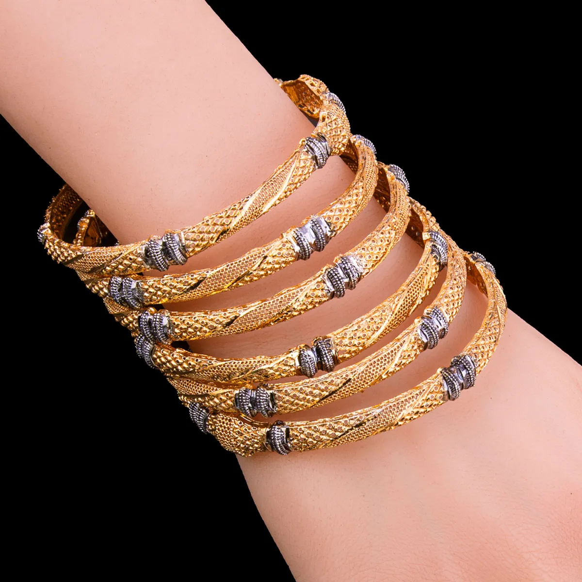 Gold Plated Bridal Bangles Set
