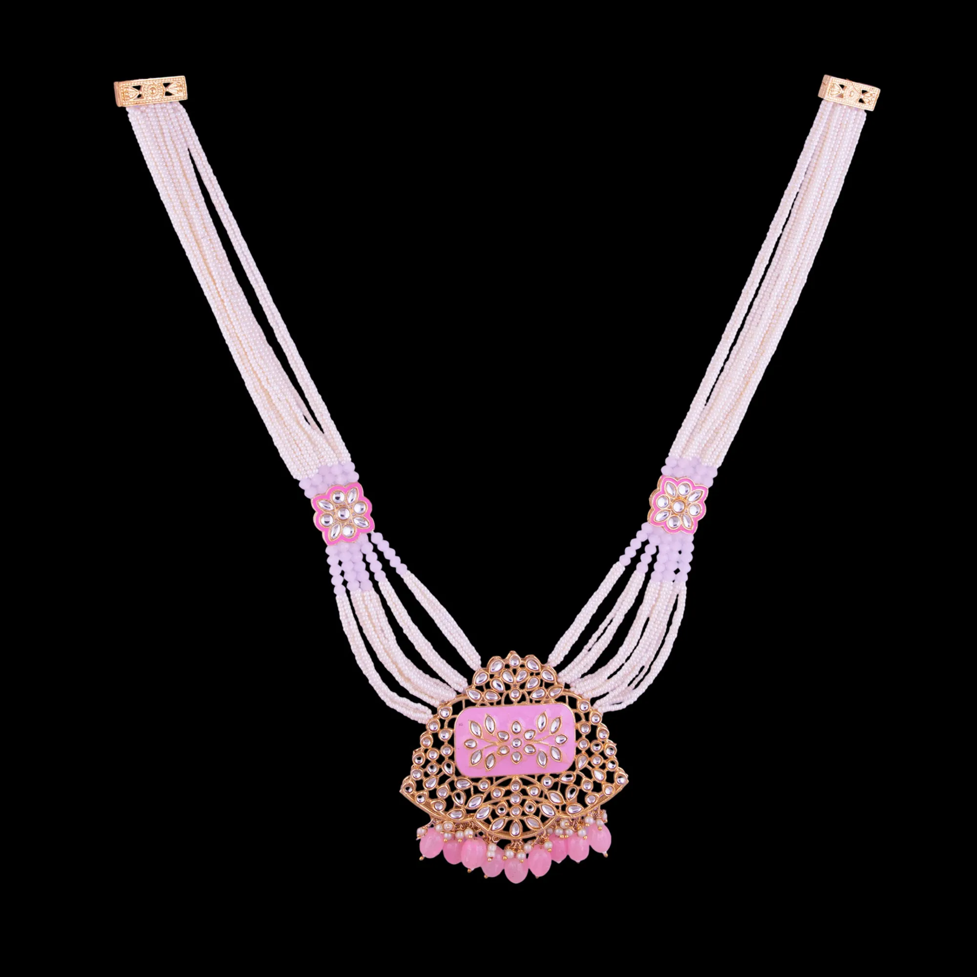 Kundan Pearl Rani Mala Set