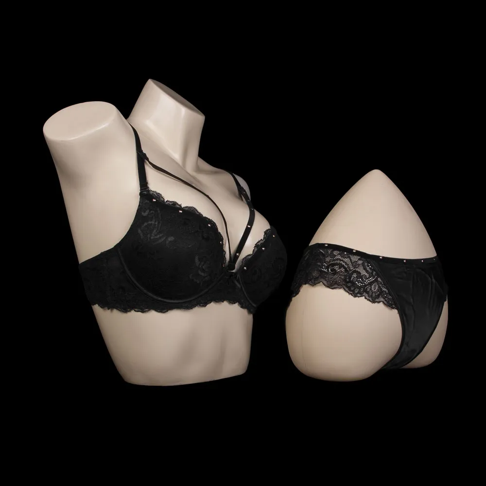 Black Padded Bra Set