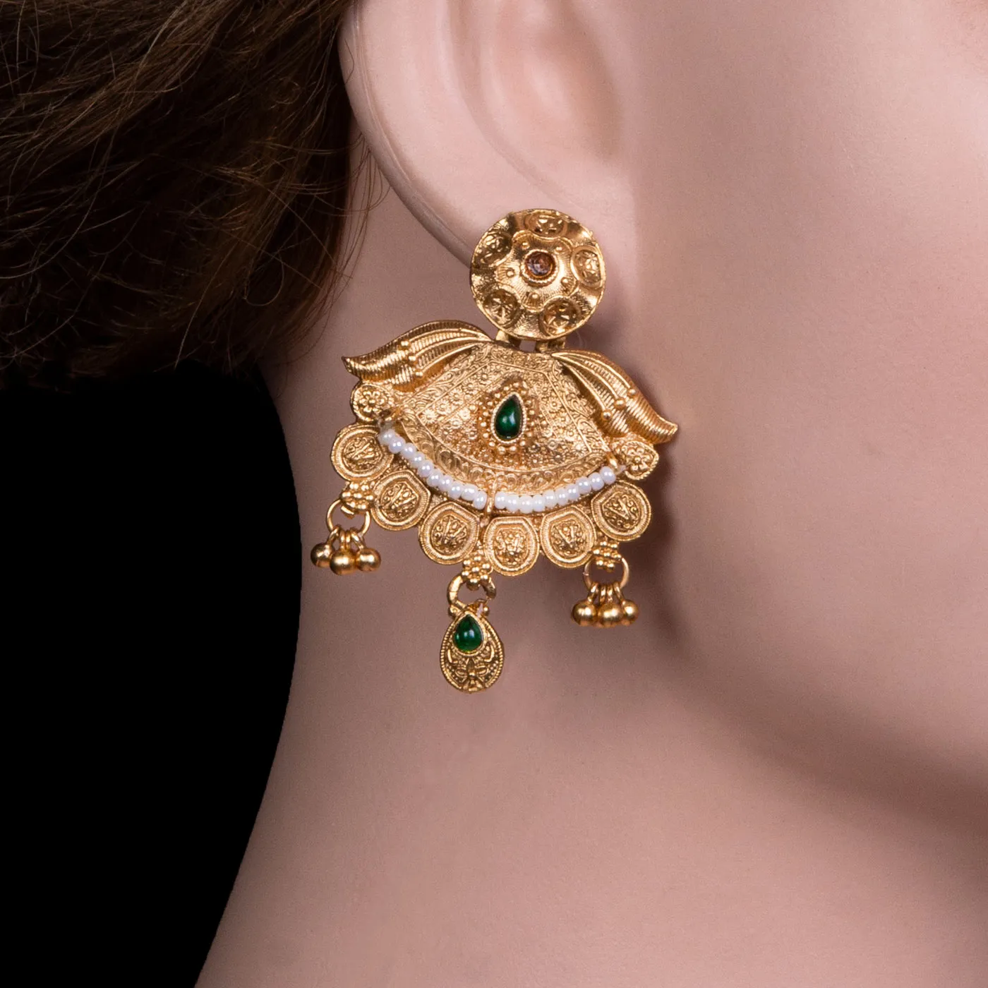 Antique Temple Style Indian Earring