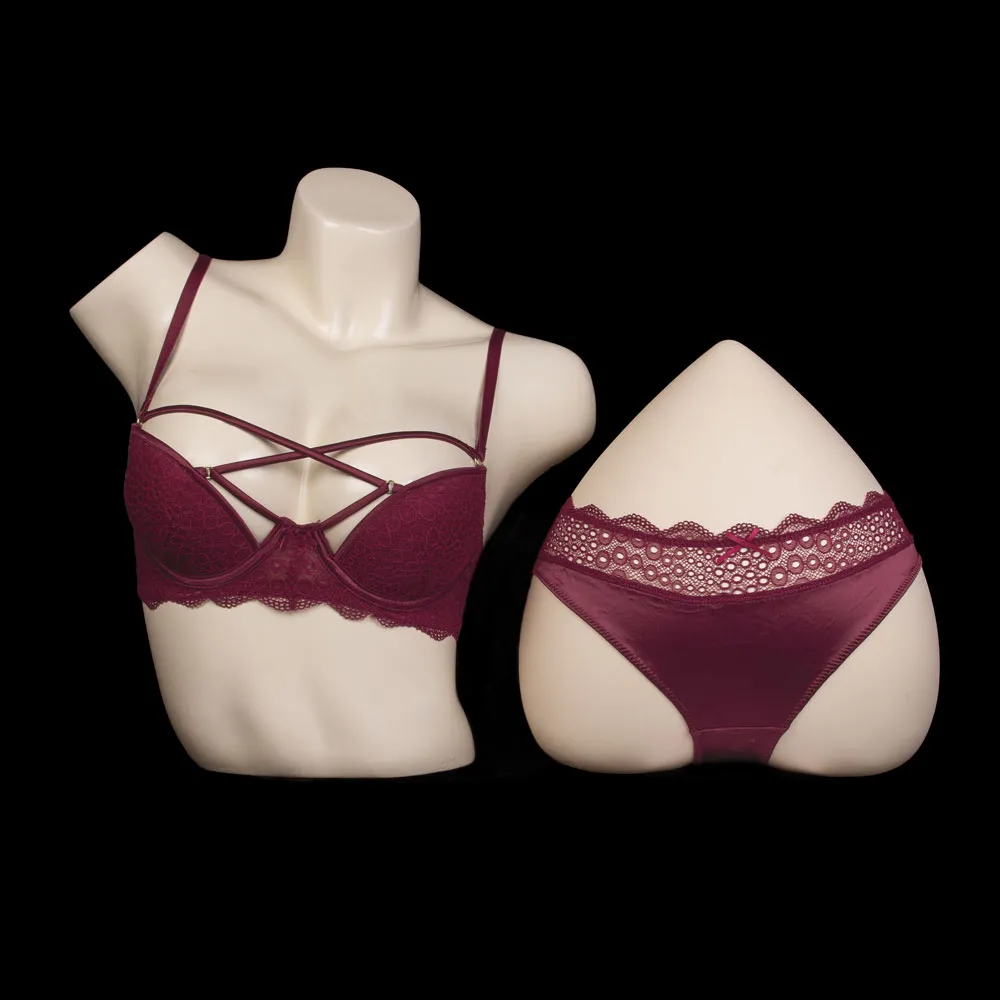 Maroon Pushup Mini bra Set