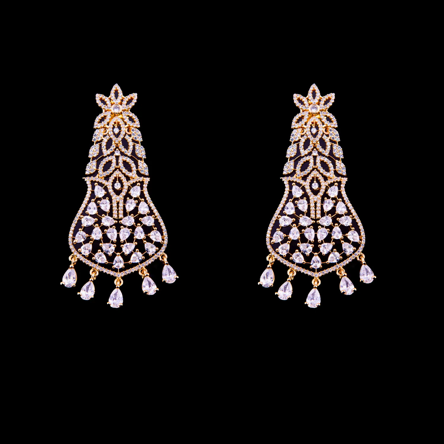 Gold Plated Cubic Zirconia Bridal Jewellery Set