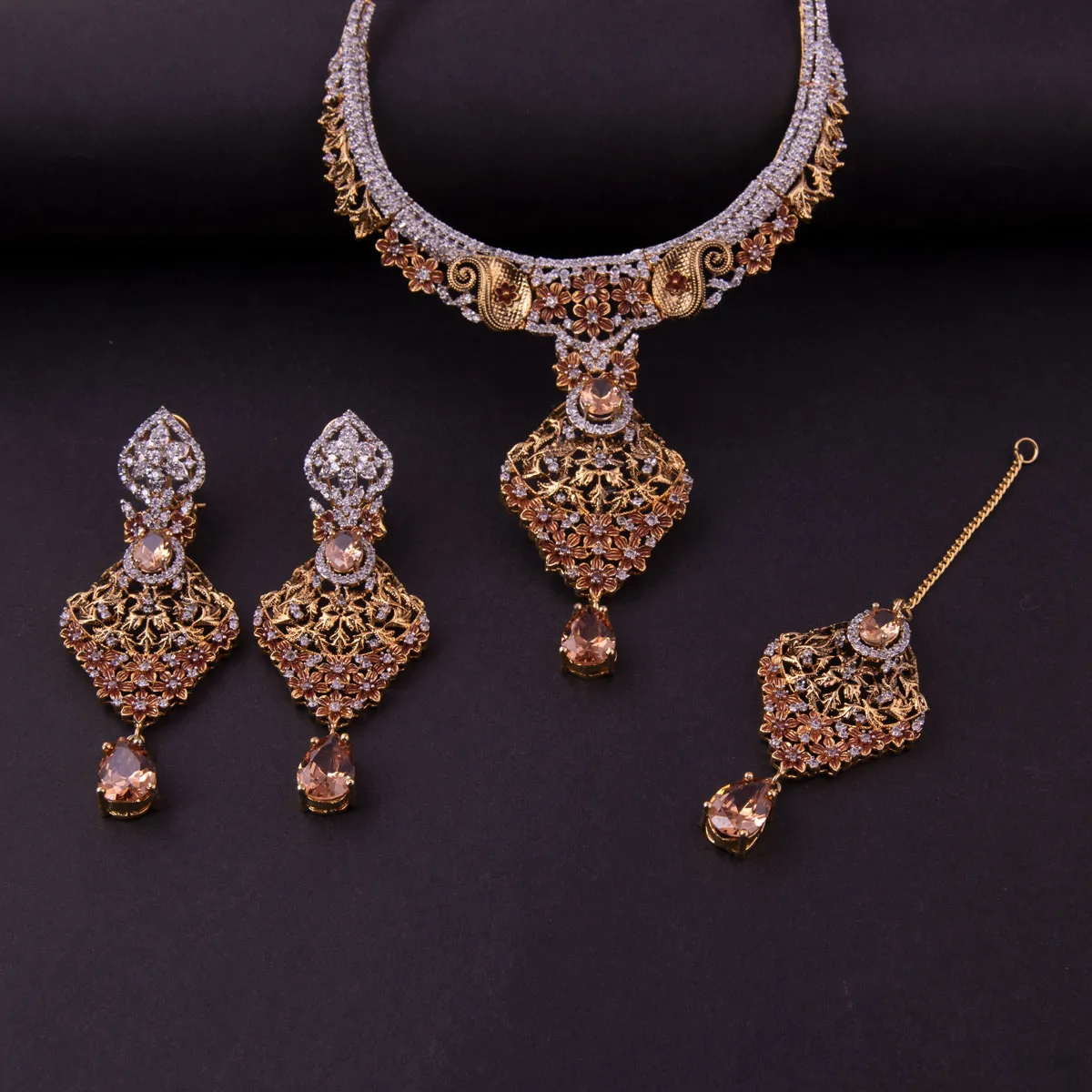 Floral Kundan Bridal Jewelry Set