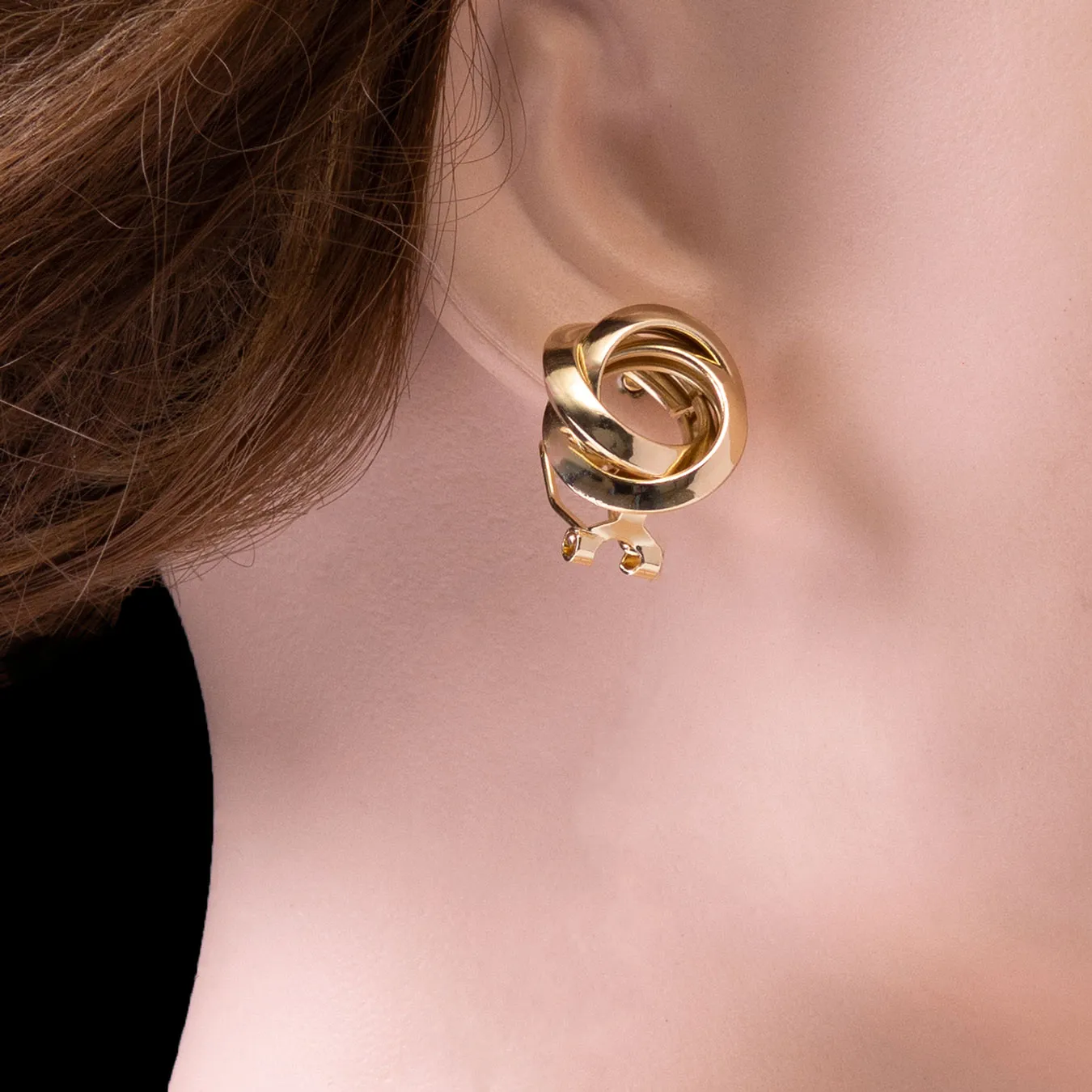 Golden Twist Knot Earrings
