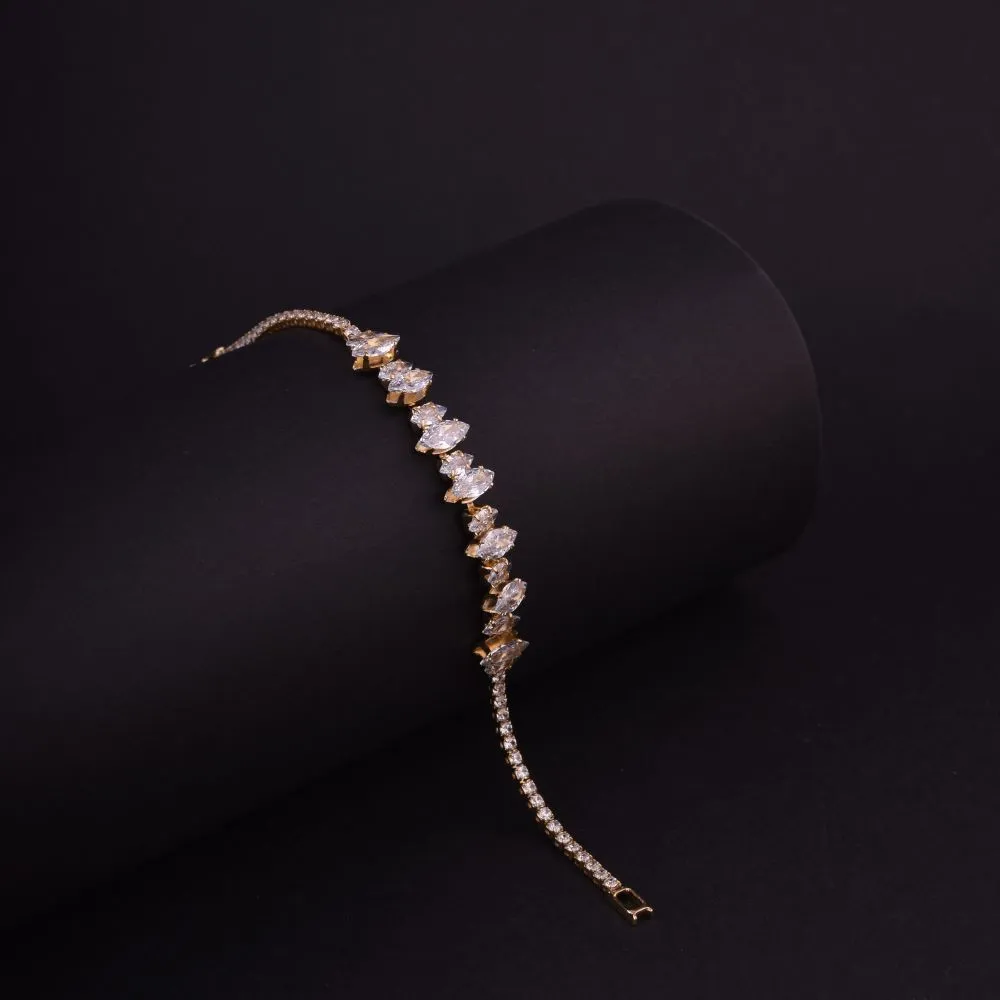 Rose Gold Plated Tennis Bracelet