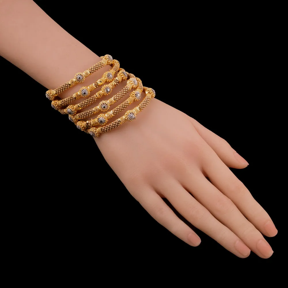 Gold Plated Zircon Bangles Set 946