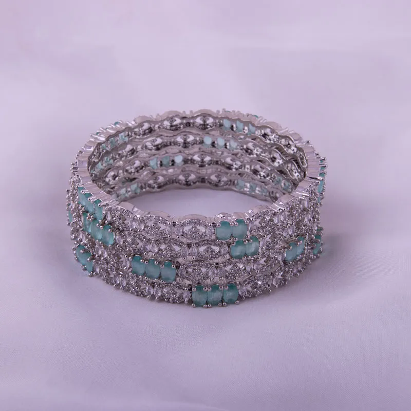 Mint Stone 4Pcs Bangles Set 1005