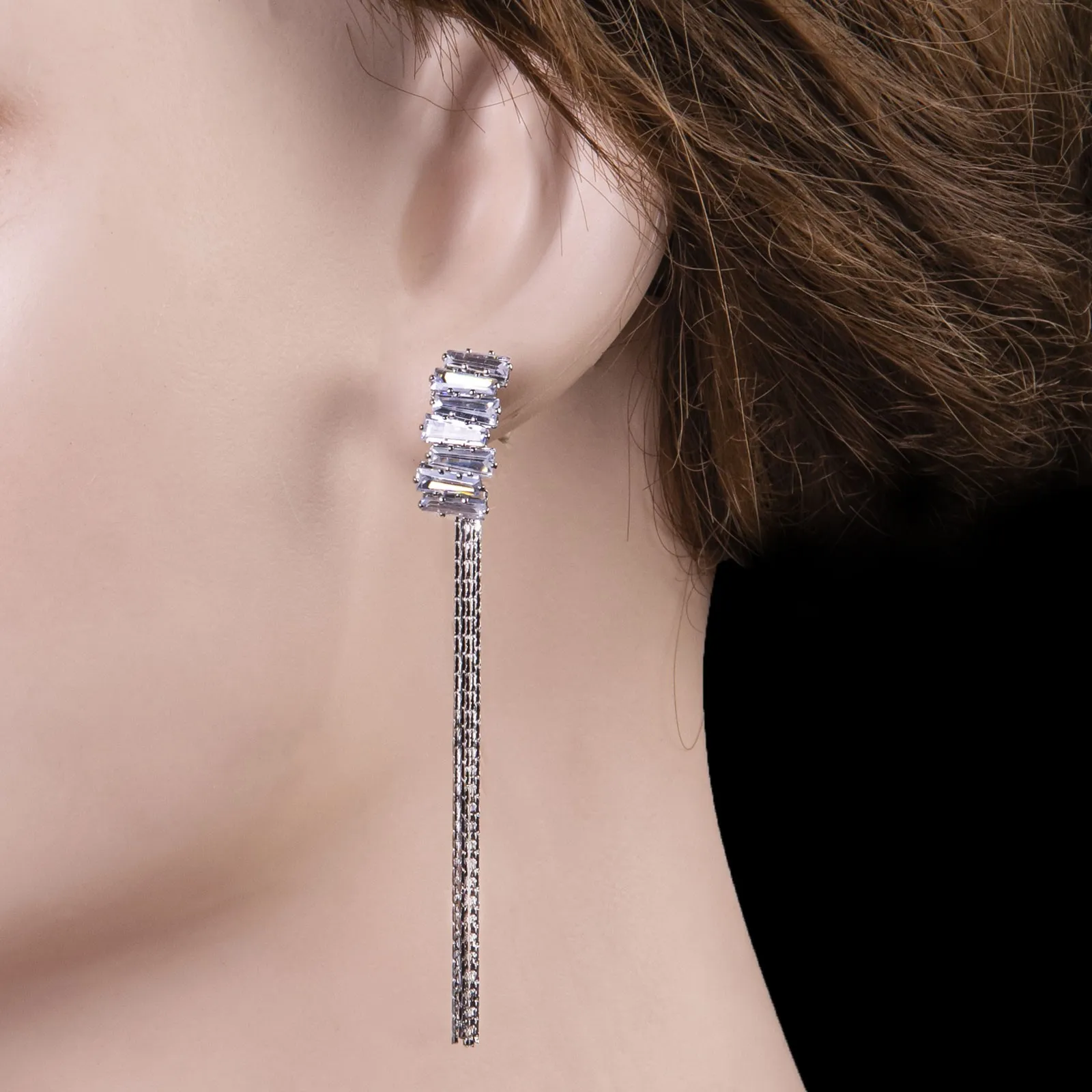 Chain Fringe Drop Earring
