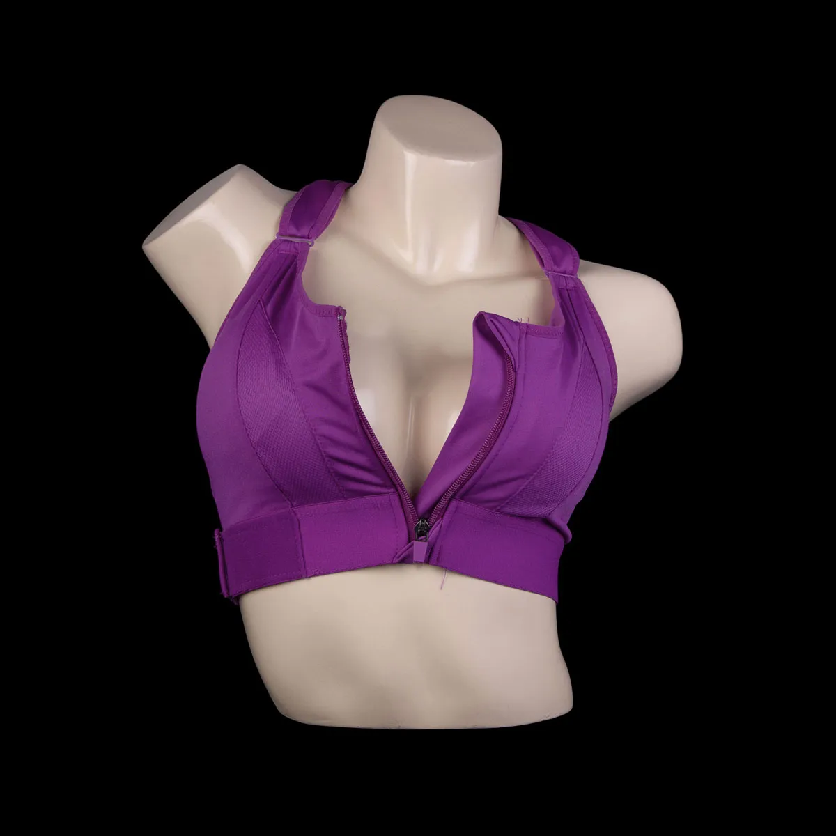 Zip Front Sports Bra