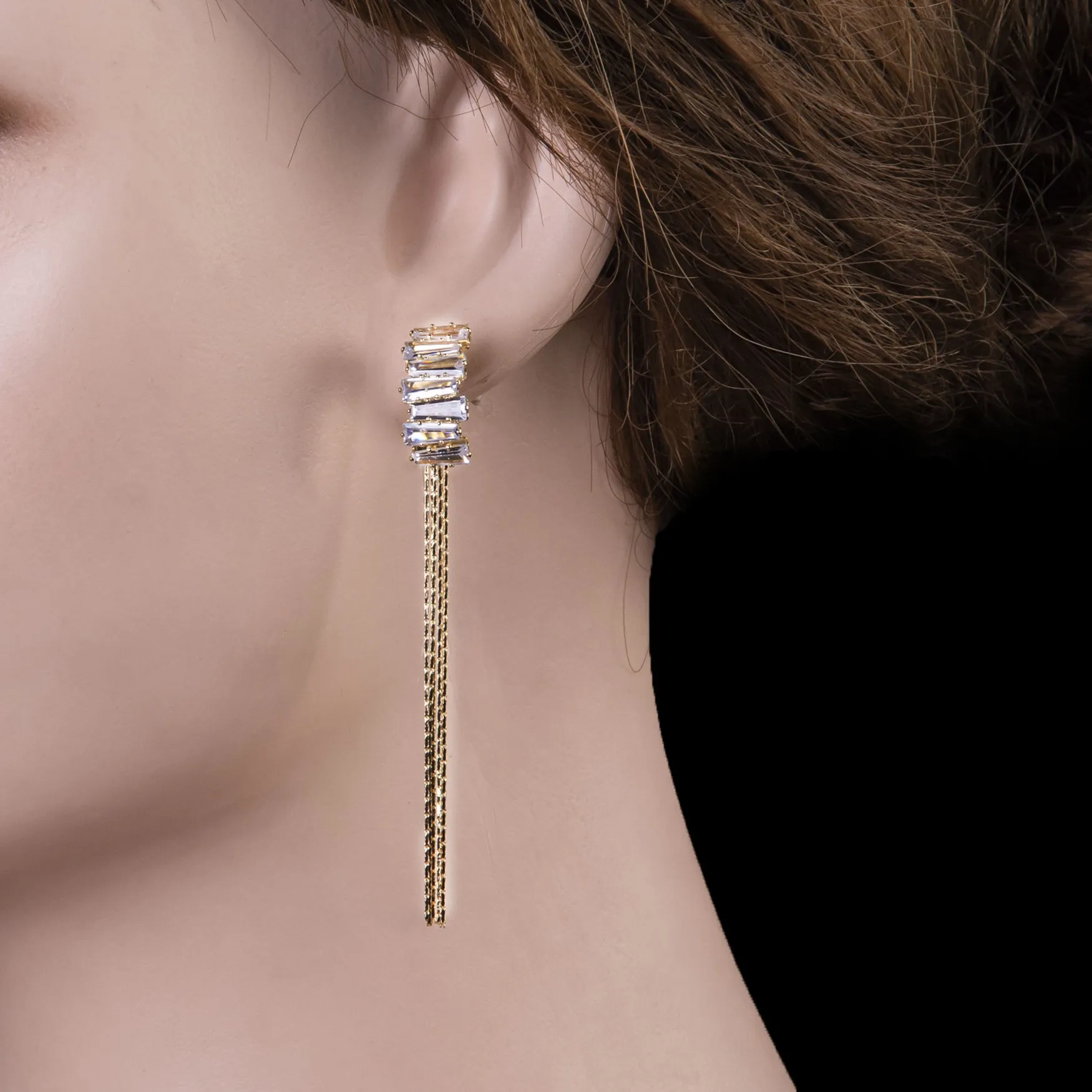 Chain Fringe Drop Earring